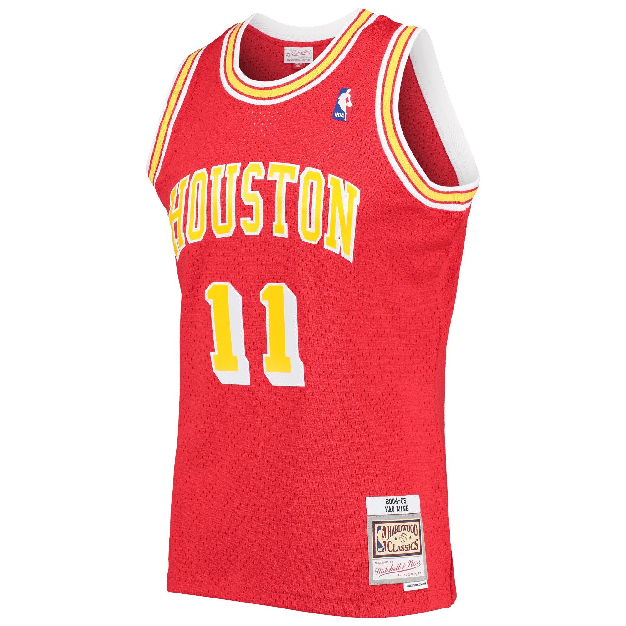 Yao Ming Houston Rockets Mitchell & Ness Hardwood Classics Swingman Jersey - Red - vstockx