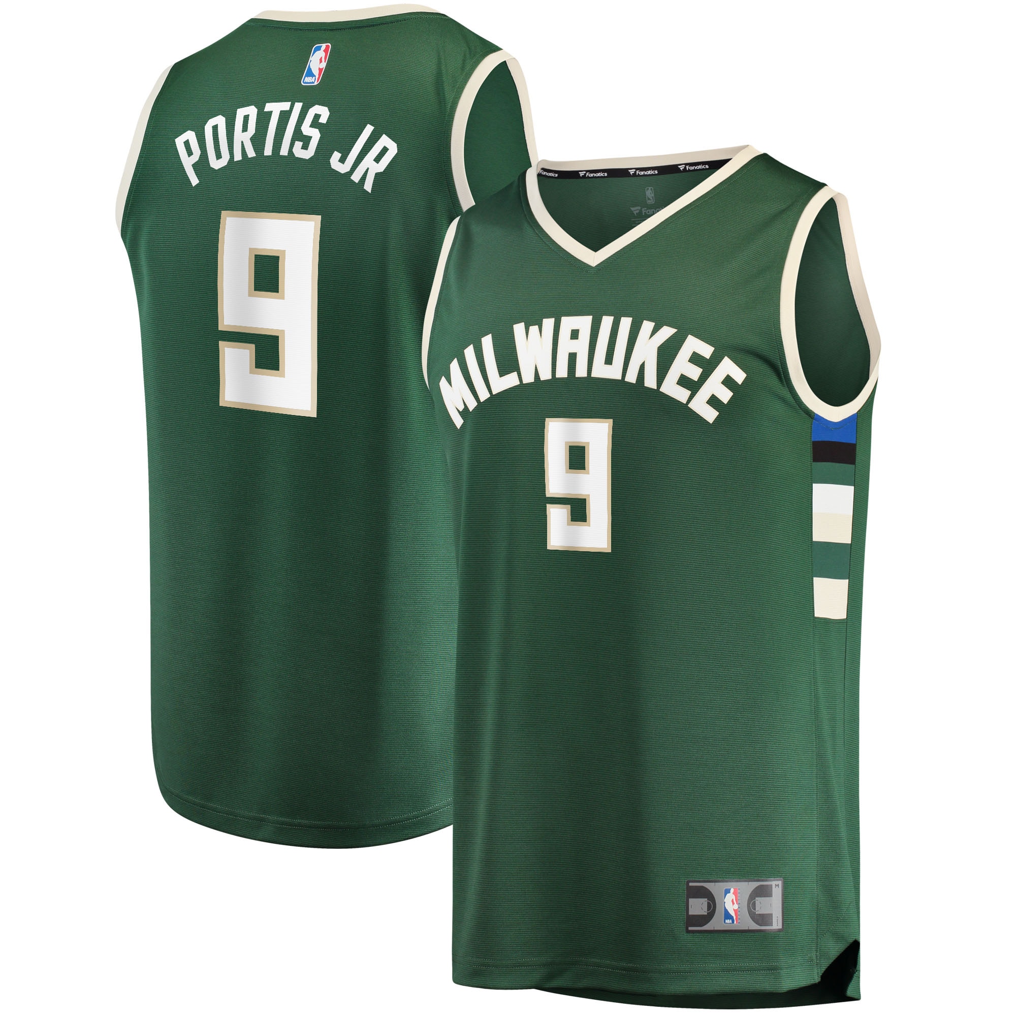 Bobby Portis Milwaukee Bucks Fanatics Branded 2021/22 Fast Break Replica Jersey - Icon Edition - Green - vstockx