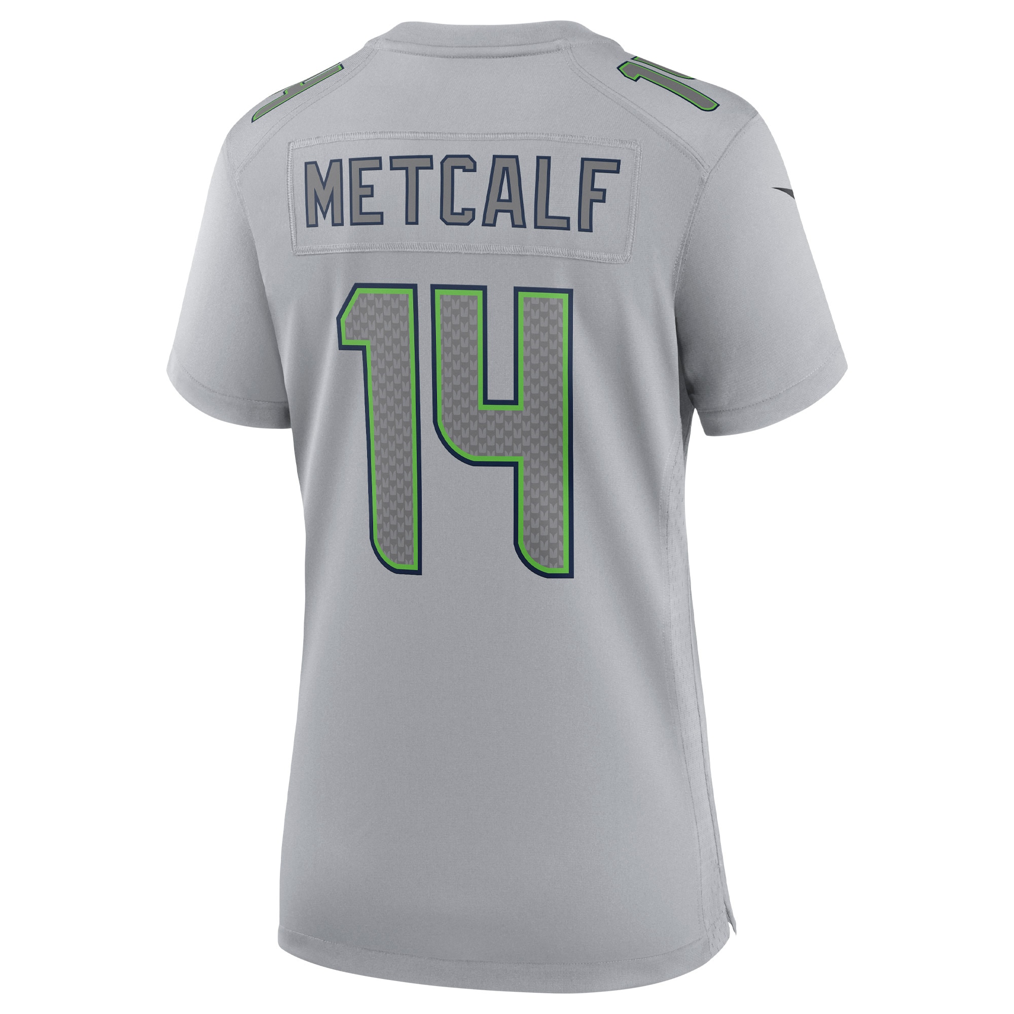 DK Metcalf Seattle Seahawks Nike Women's Atmosphere Fashion Game Jersey - Gray - vstockx