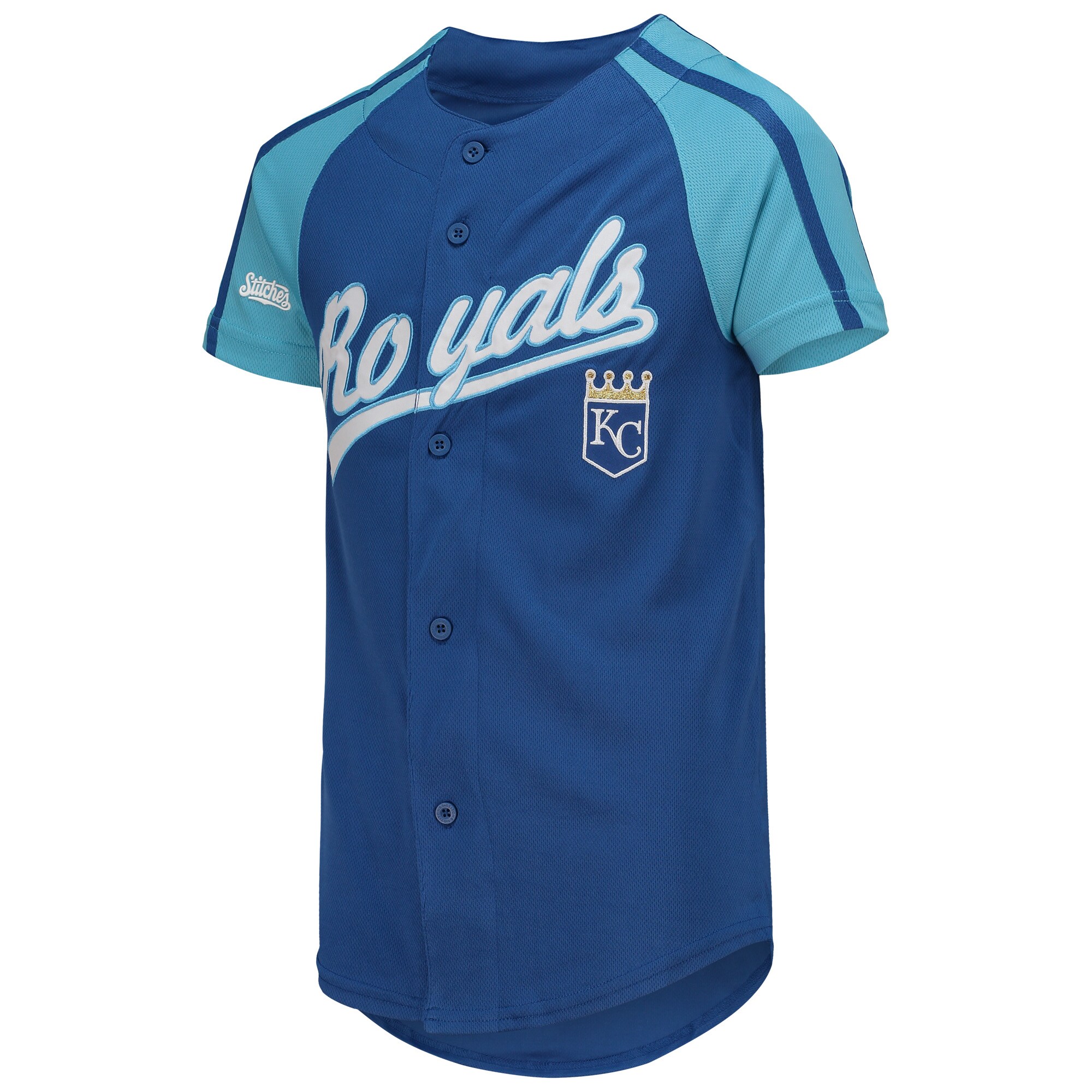 Kansas City Royals Stitches Youth Team Logo Jersey - Royal - vstockx