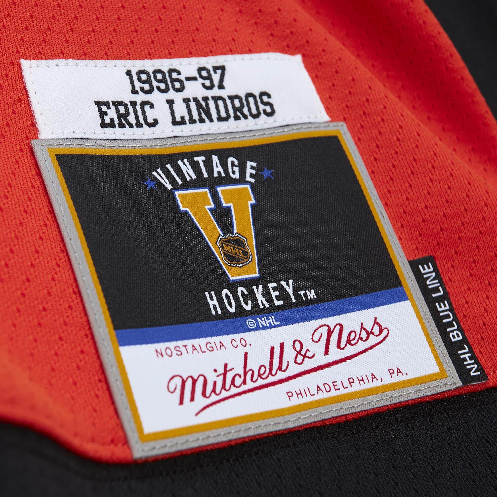 Blue Line Eric Lindros Philadelphia Flyers 1996 Jersey - vstockx