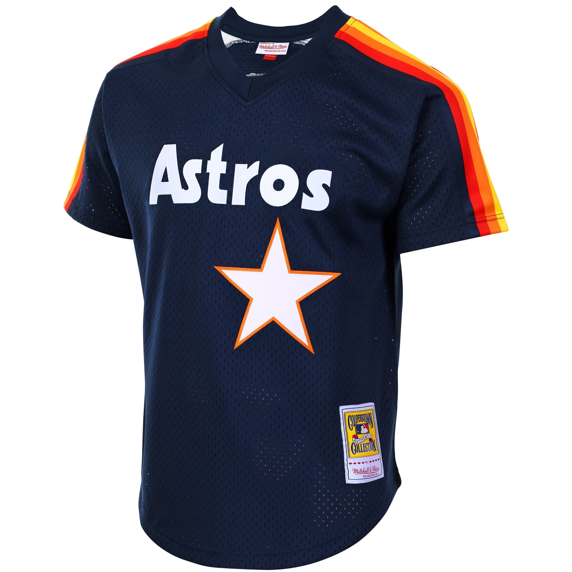 Jeff Bagwell Houston Astros Mitchell & Ness Cooperstown Mesh Batting Practice Jersey - Navy - vstockx