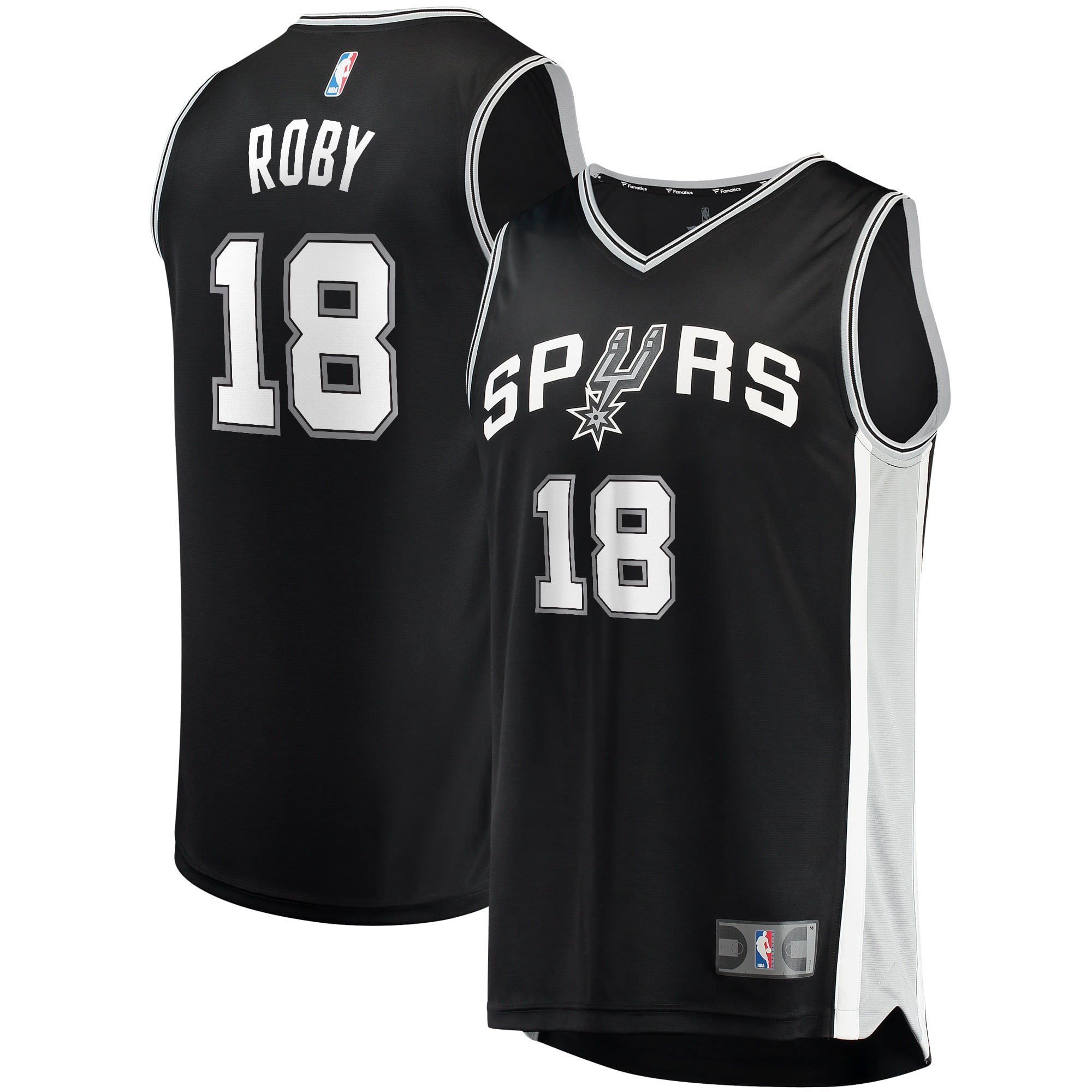 Men's Fanatics Branded Isaiah Roby Black San Antonio Spurs Fast Break Replica Jersey - Icon Edition - vstockx
