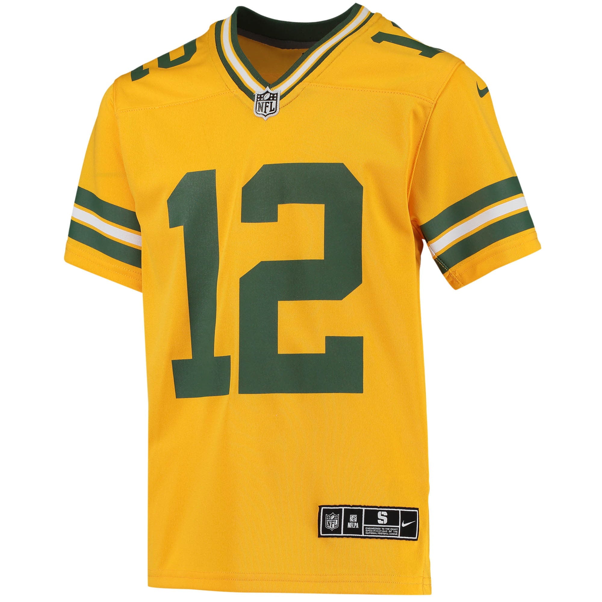 Youth Nike Aaron Rodgers Gold Green Bay Packers Inverted Team Game Jersey - vstockx