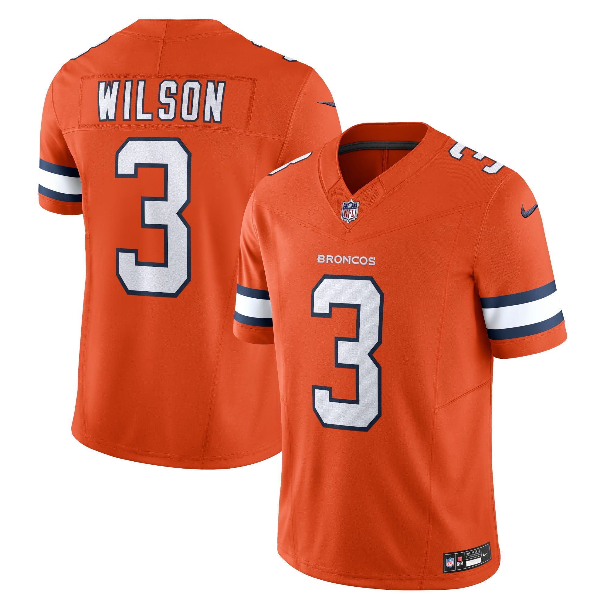 Men's Nike Russell Wilson Orange Denver Broncos Vapor F.U.S.E. Limited Jersey - vstockx