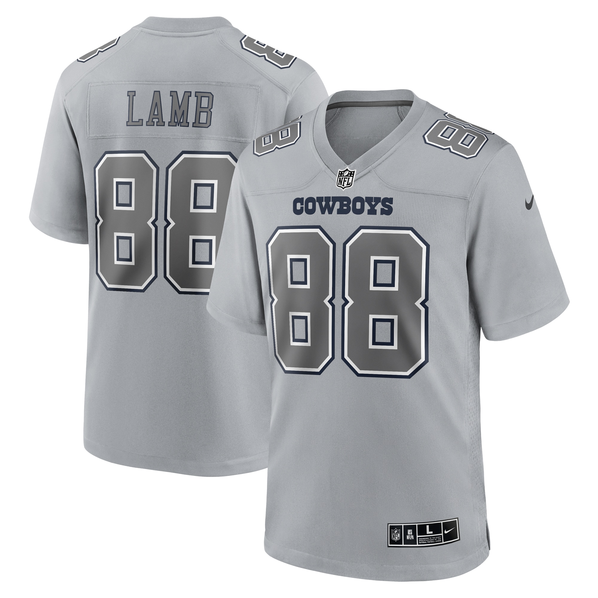 CeeDee Lamb Dallas Cowboys Nike Atmosphere Fashion Game Jersey - Gray - vstockx