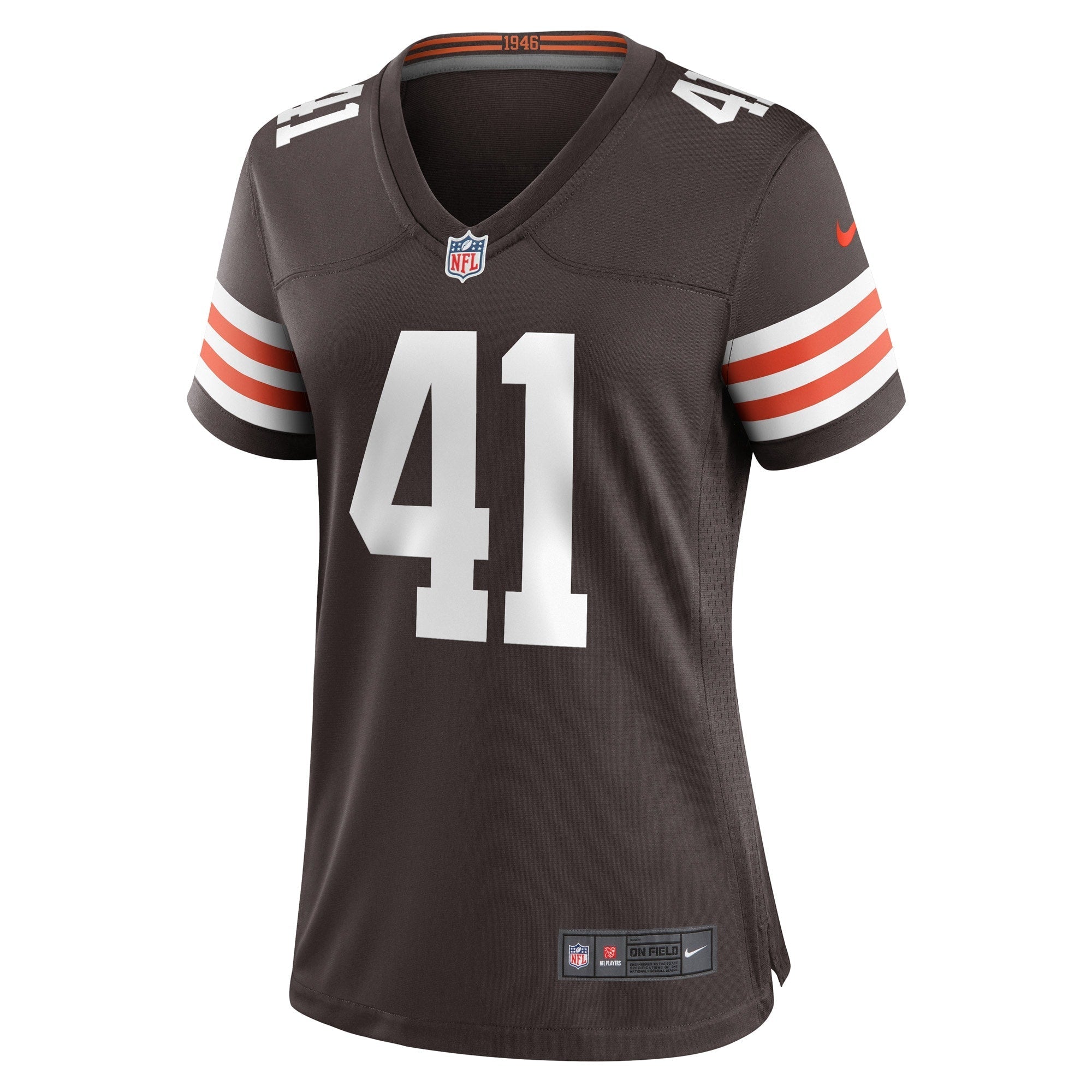 Women's Nike John Kelly Jr. Brown Cleveland Browns Game Player Jersey - vstockx