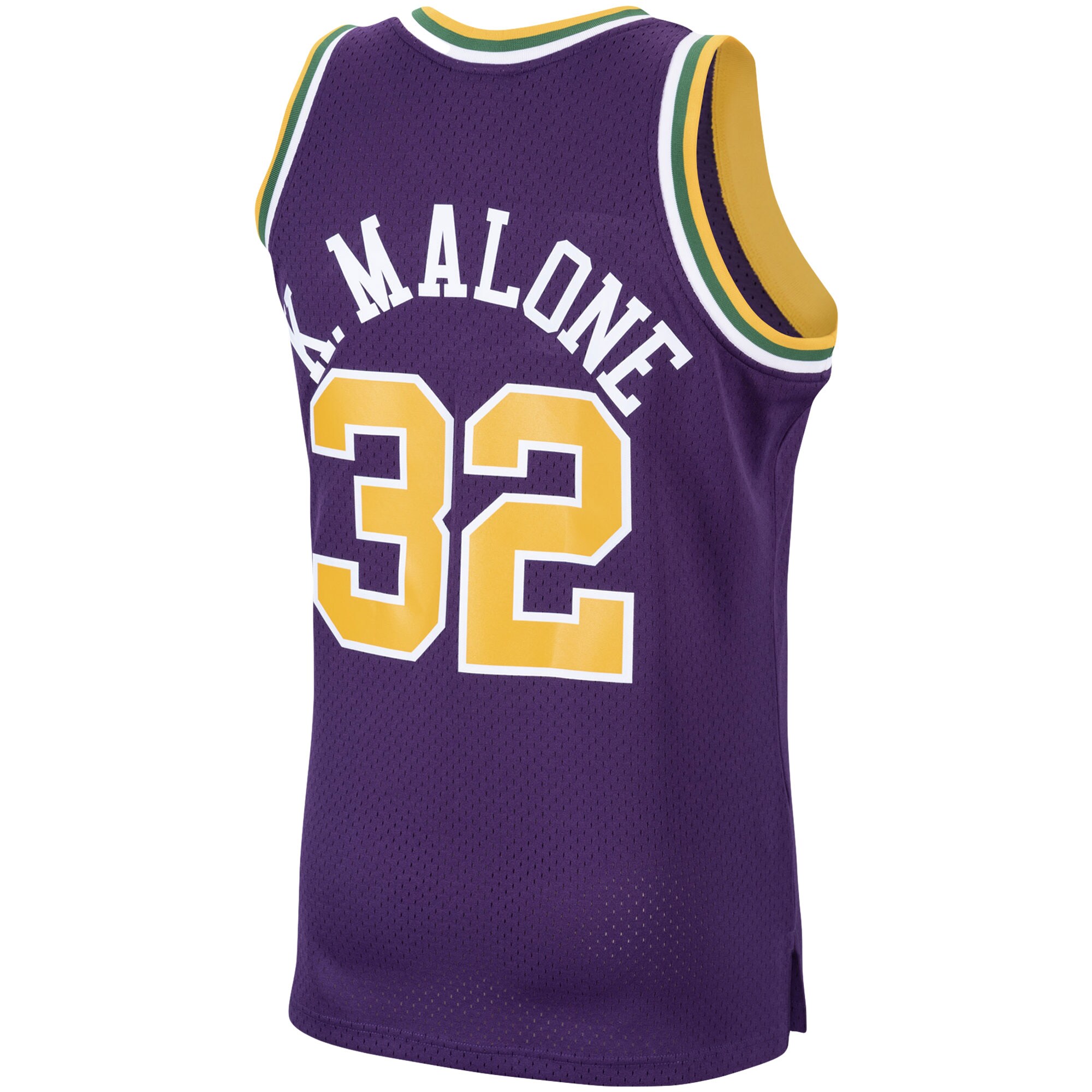 Karl Malone Utah Jazz Mitchell & Ness Hardwood Classics Swingman Jersey - Purple - vstockx