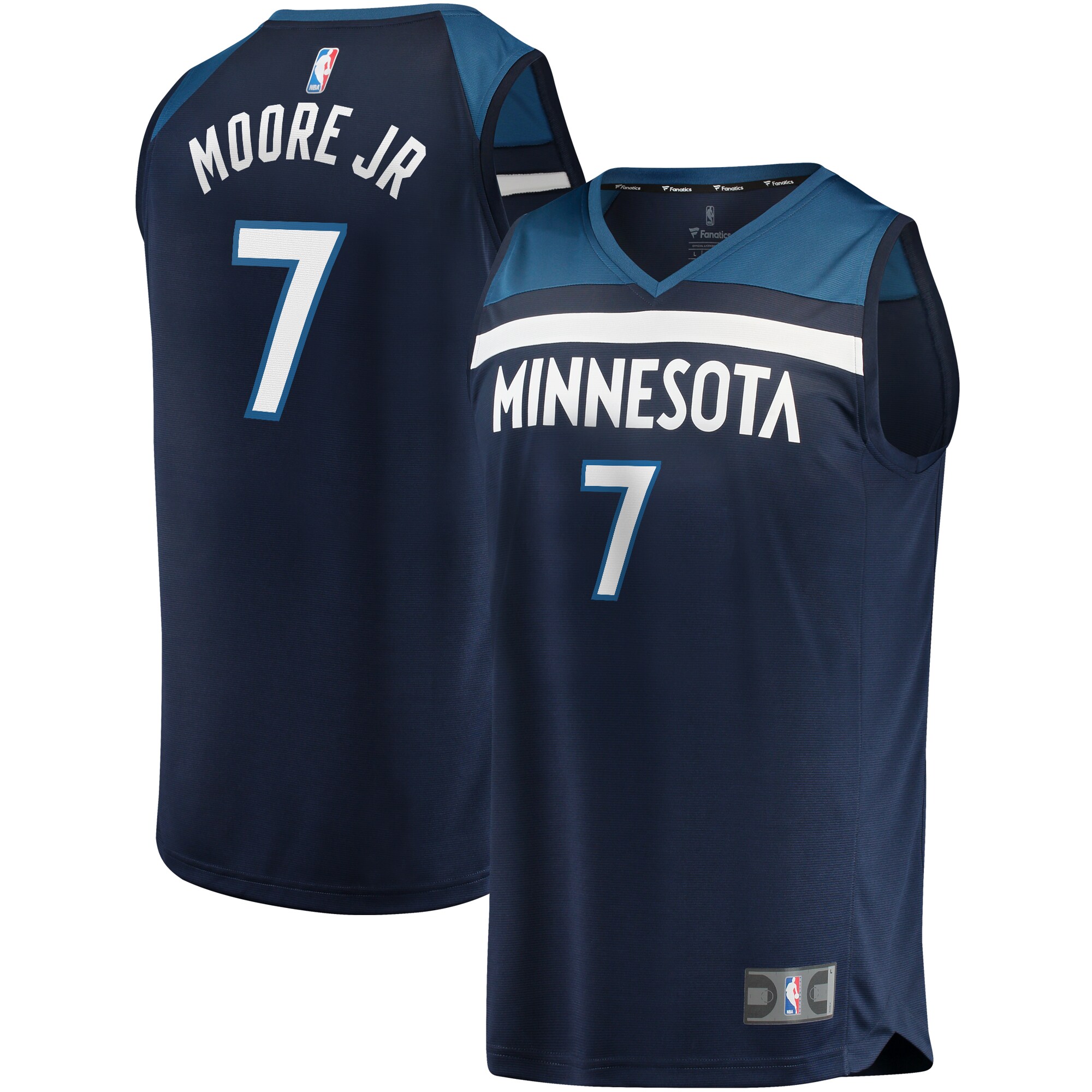 Wendell Moore Jr. Minnesota Timberwolves Fanatics Branded 2022 NBA Draft First Round Pick Fast Break Replica Player Jersey Icon - Edition - Navy - vstockx