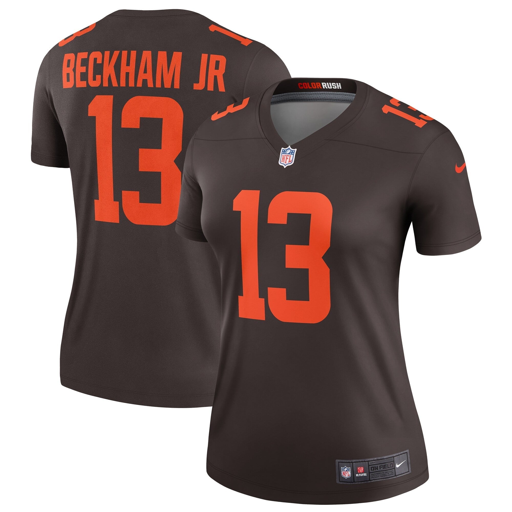 Women's Nike Odell Beckham Jr. Brown Cleveland Browns Alternate Legend Jersey - vstockx