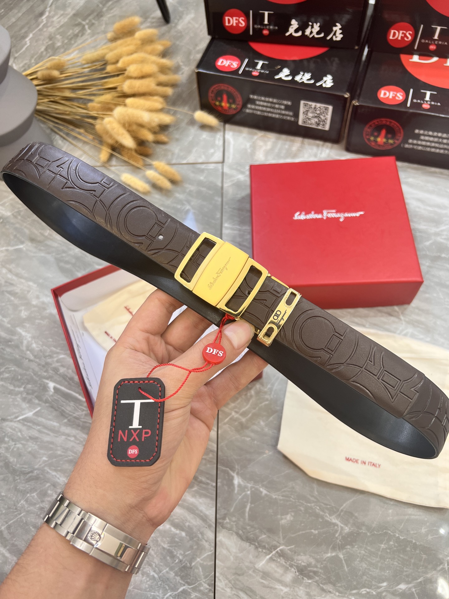 Streetwear Belt Ferragamo 319960 size:3.5cm - vstockx