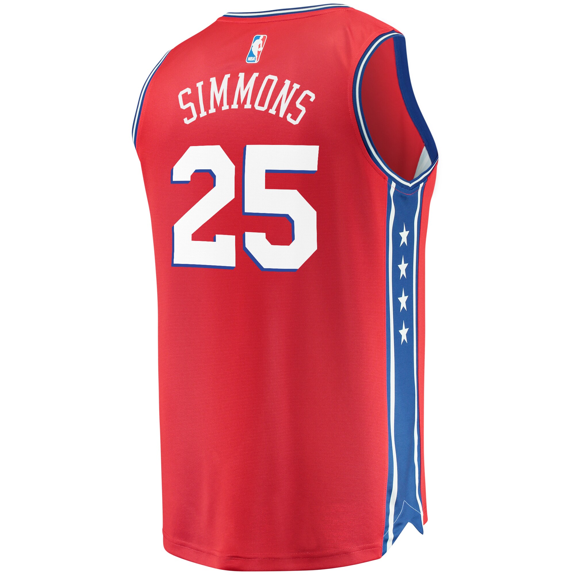 Ben Simmons Philadelphia 76ers Fanatics Branded Fast Break Replica Jersey - Statement Edition - Red - vstockx