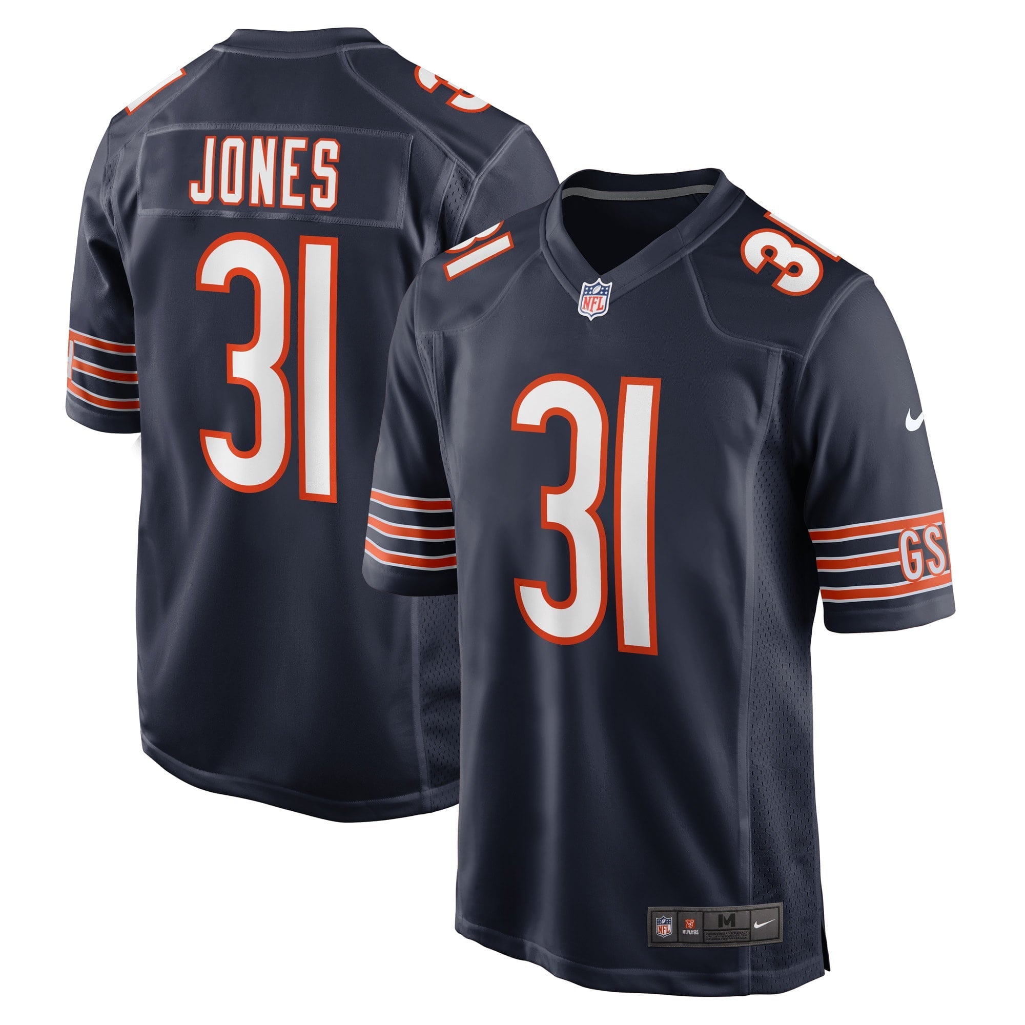 Men's Nike Jaylon Jones Navy Chicago Bears Game Player Jersey - vstockx