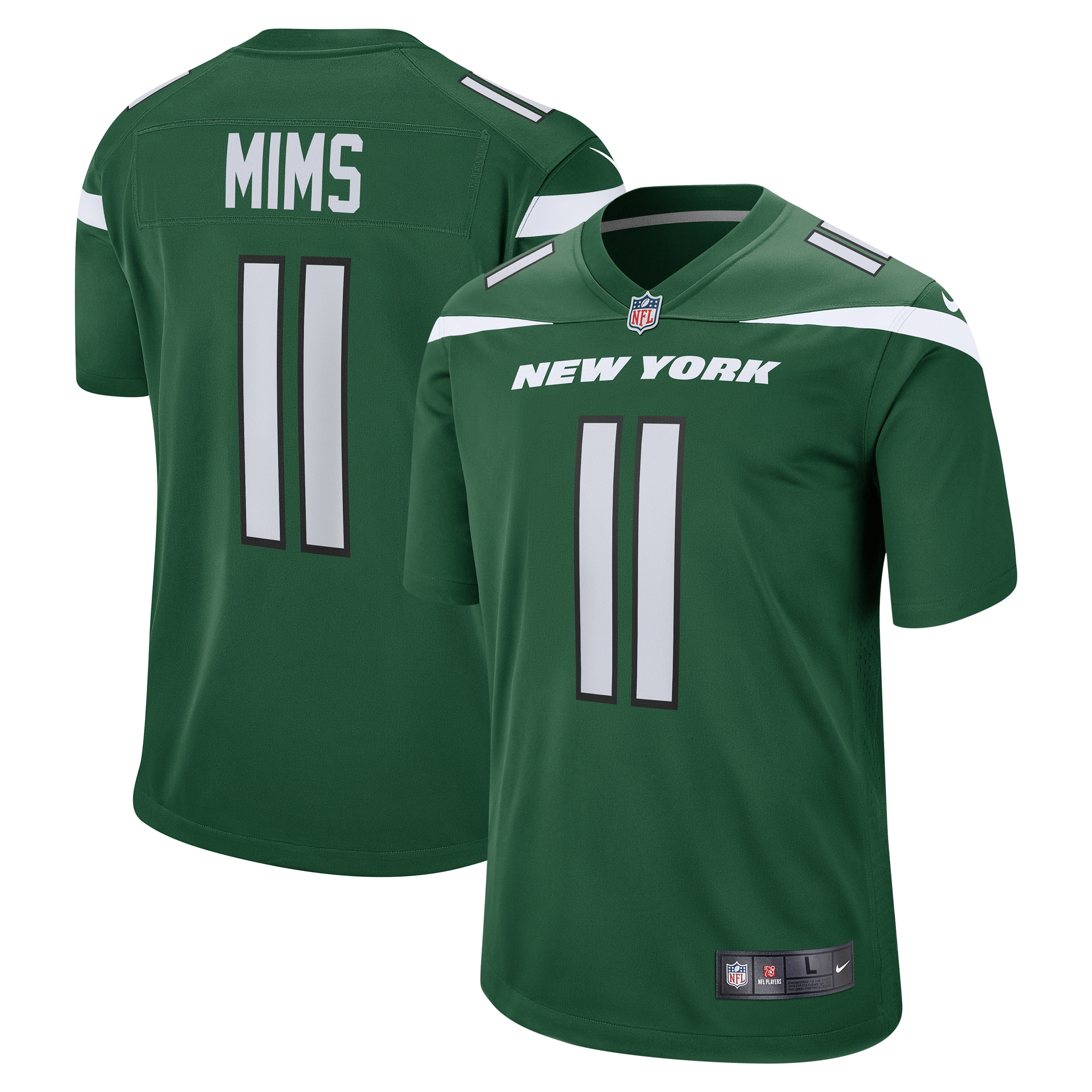 Denzel Mims New York Jets Nike Game Jersey - Gotham Green - vstockx