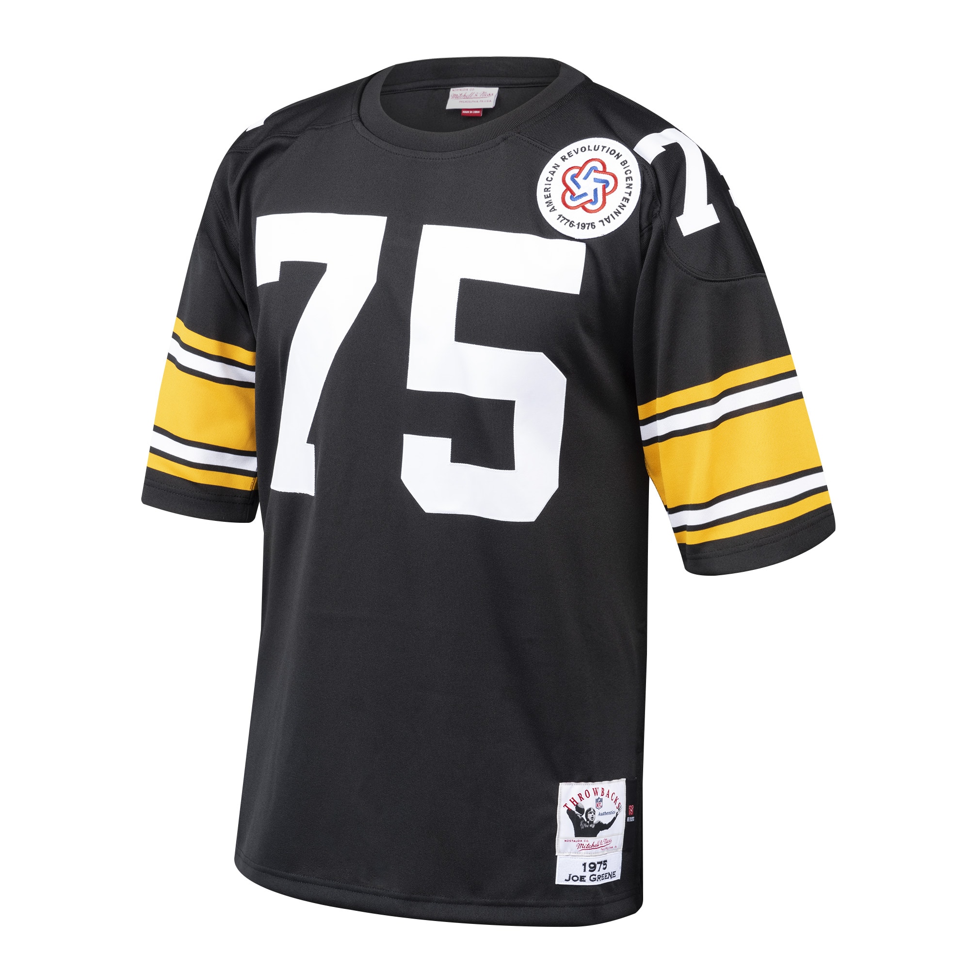 Joe Greene Pittsburgh Steelers Mitchell & Ness 1975 Authentic Throwback Retired Player Jersey - Black - vstockx