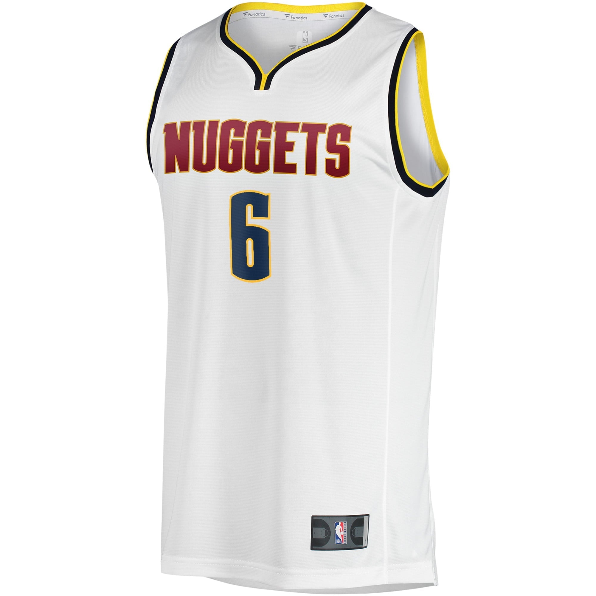 Youth Fanatics Branded DeAndre Jordans White Denver Nuggets Fast Break Player Jersey - Association Edition - vstockx