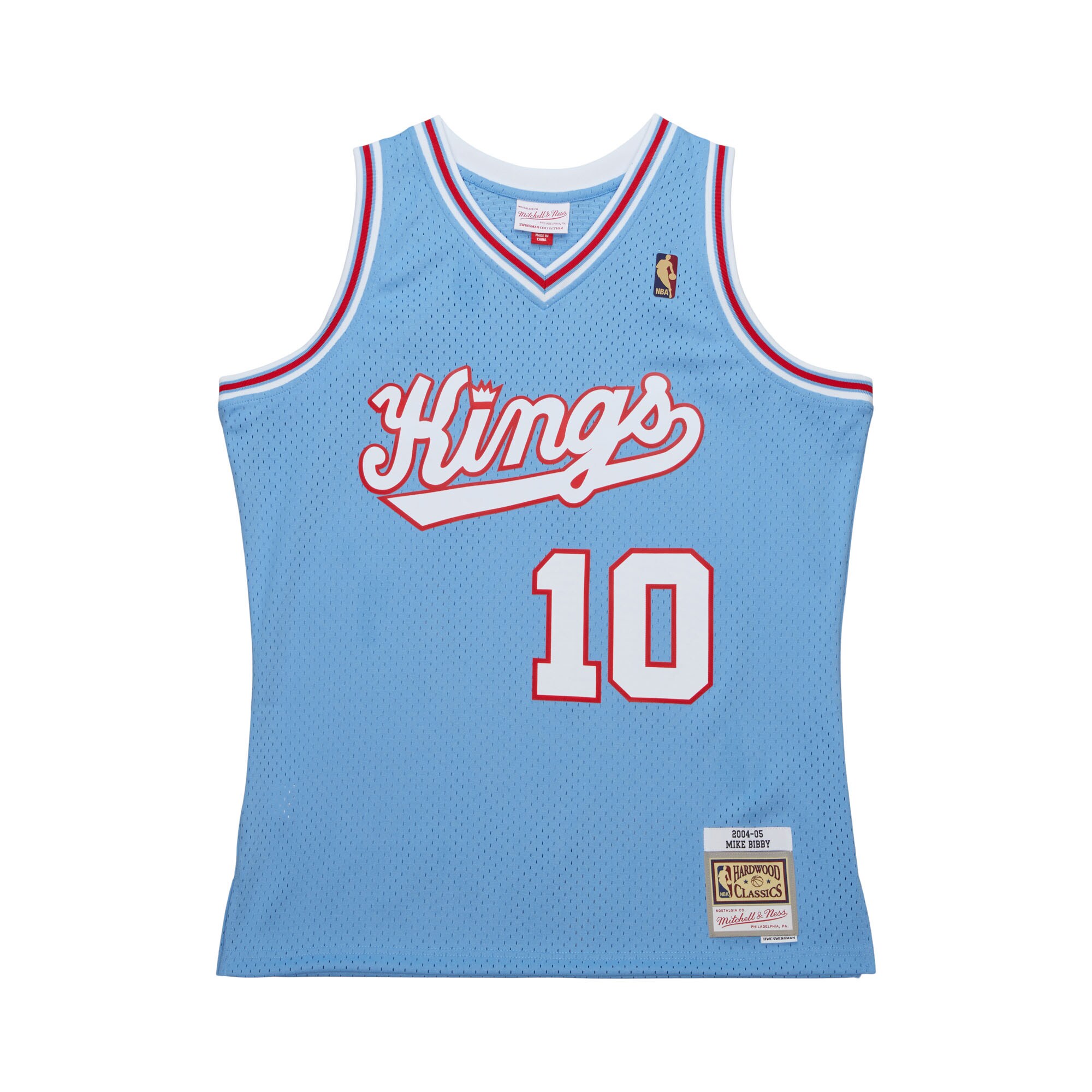 Mike Bibby Sacramento Kings Mitchell & Ness 2001/02 Hardwood Classics Swingman Jersey - Light Blue - vstockx