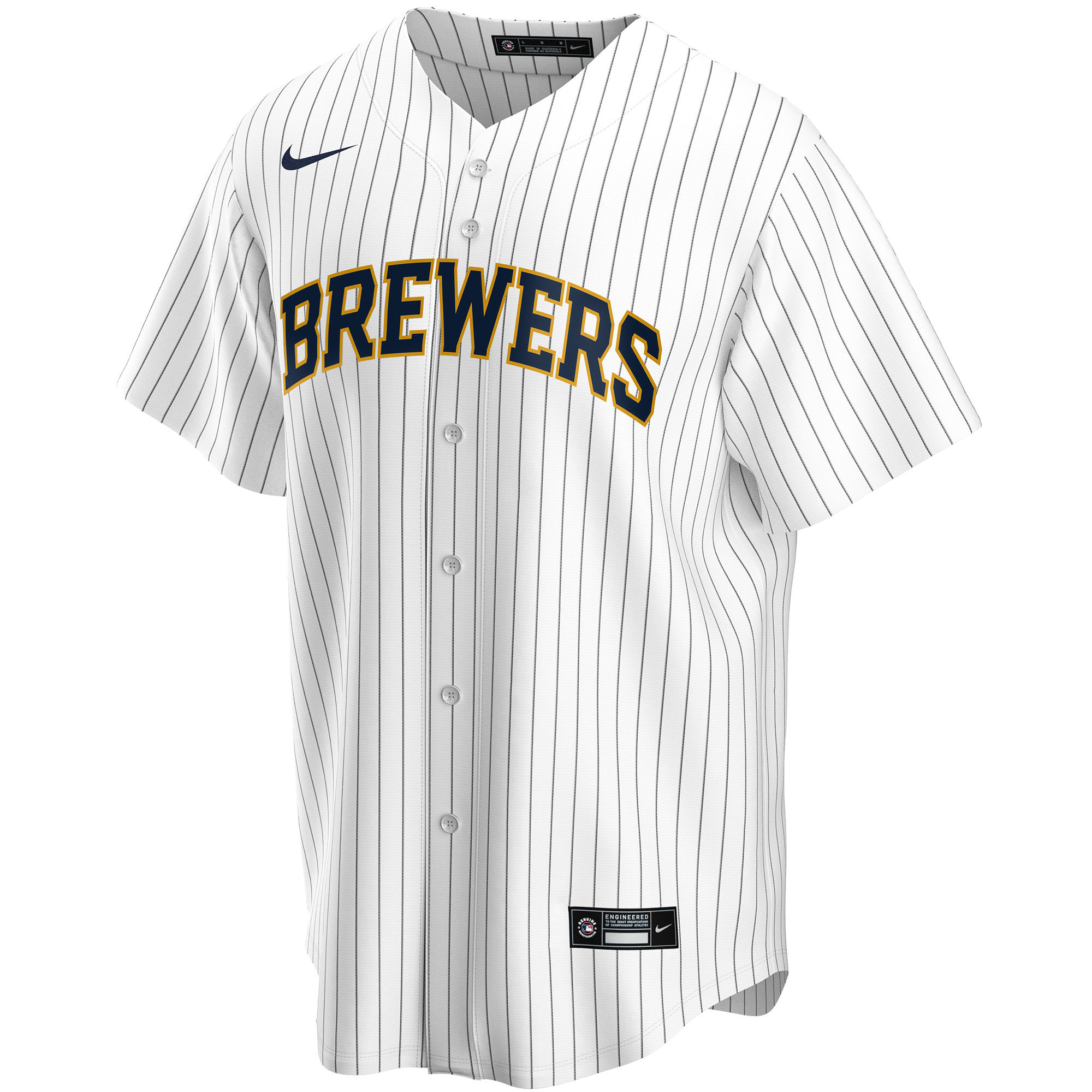 Milwaukee Brewers Nike Alternate Replica Custom Jersey - White - vstockx