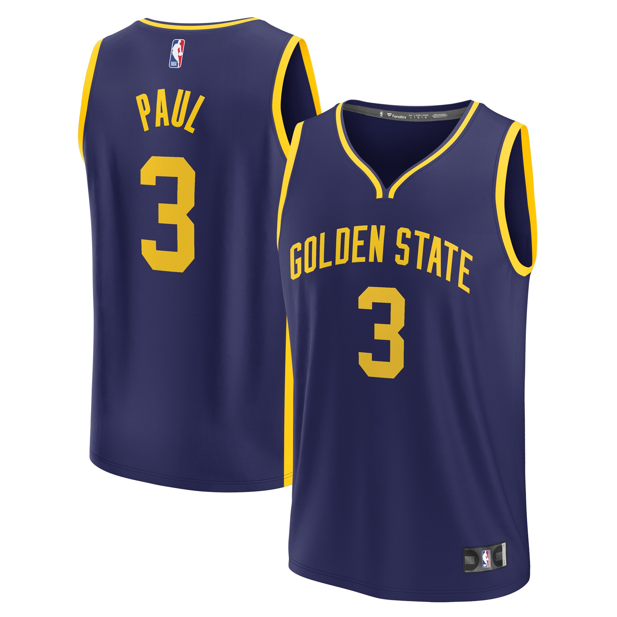 Chris Paul Golden State Warriors Fanatics Branded Youth Fast Break Player Jersey - Statement Edition - Navy - vstockx