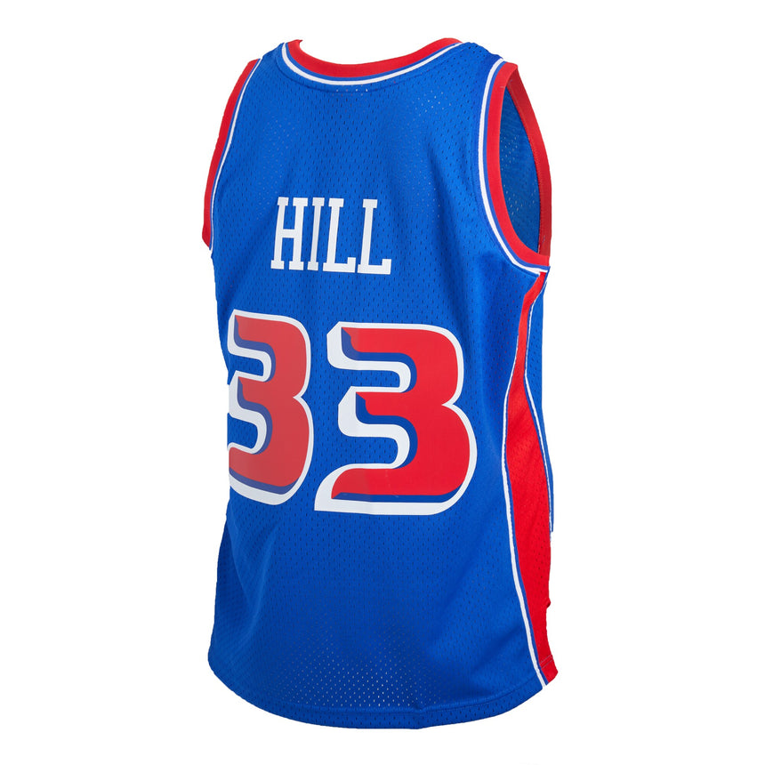 Men's Detroit Pistons Grant Hill Mitchell & Ness Blue 1998-99 Hardwood Classics Reload 2.0 Swingman Jersey - vstockx