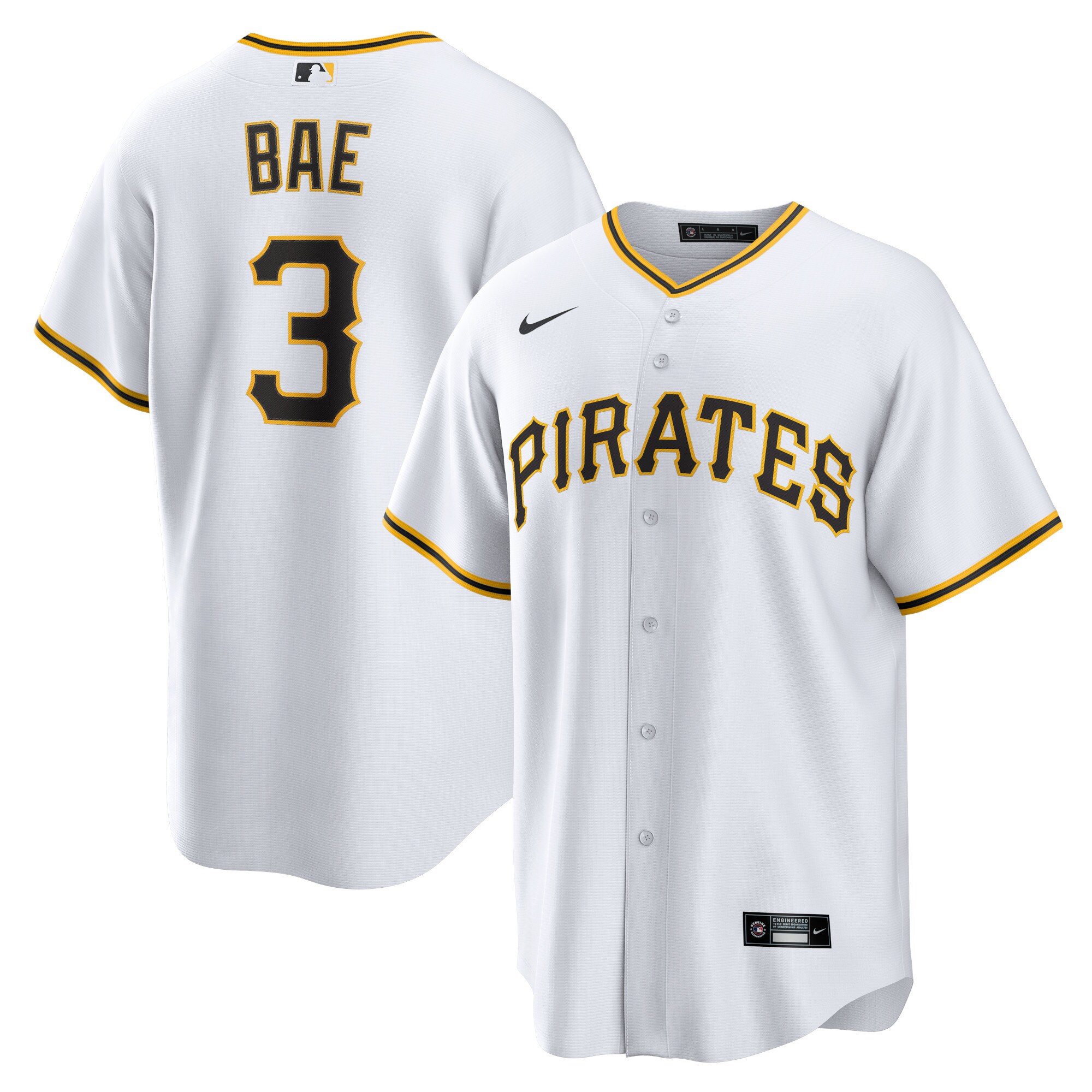 Ji-Hwan Bae Pittsburgh Pirates Nike Replica Player Jersey - White - vstockx