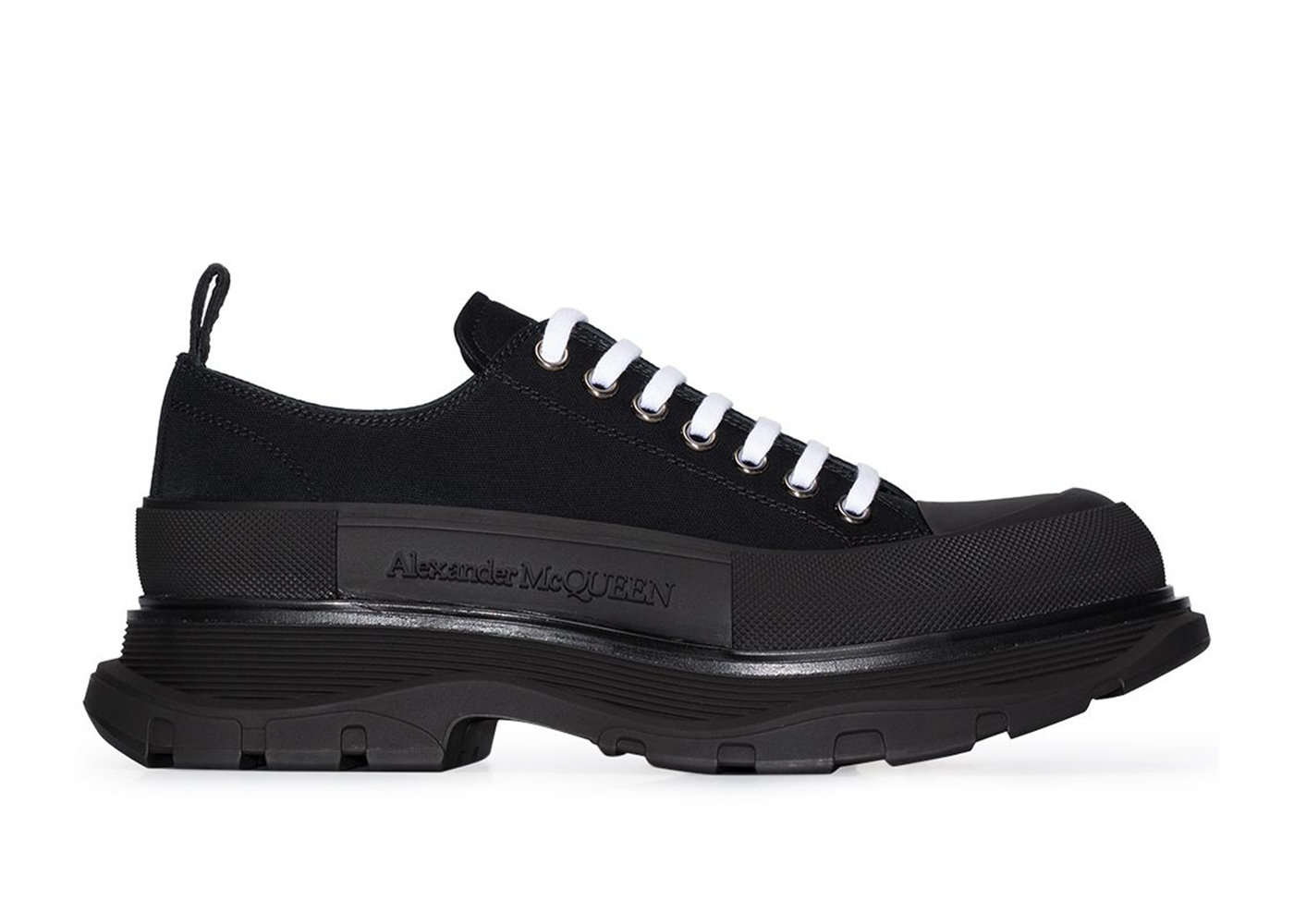 Alexander McQueen Tread Slick Low Lace Up Triple Black - vstockx