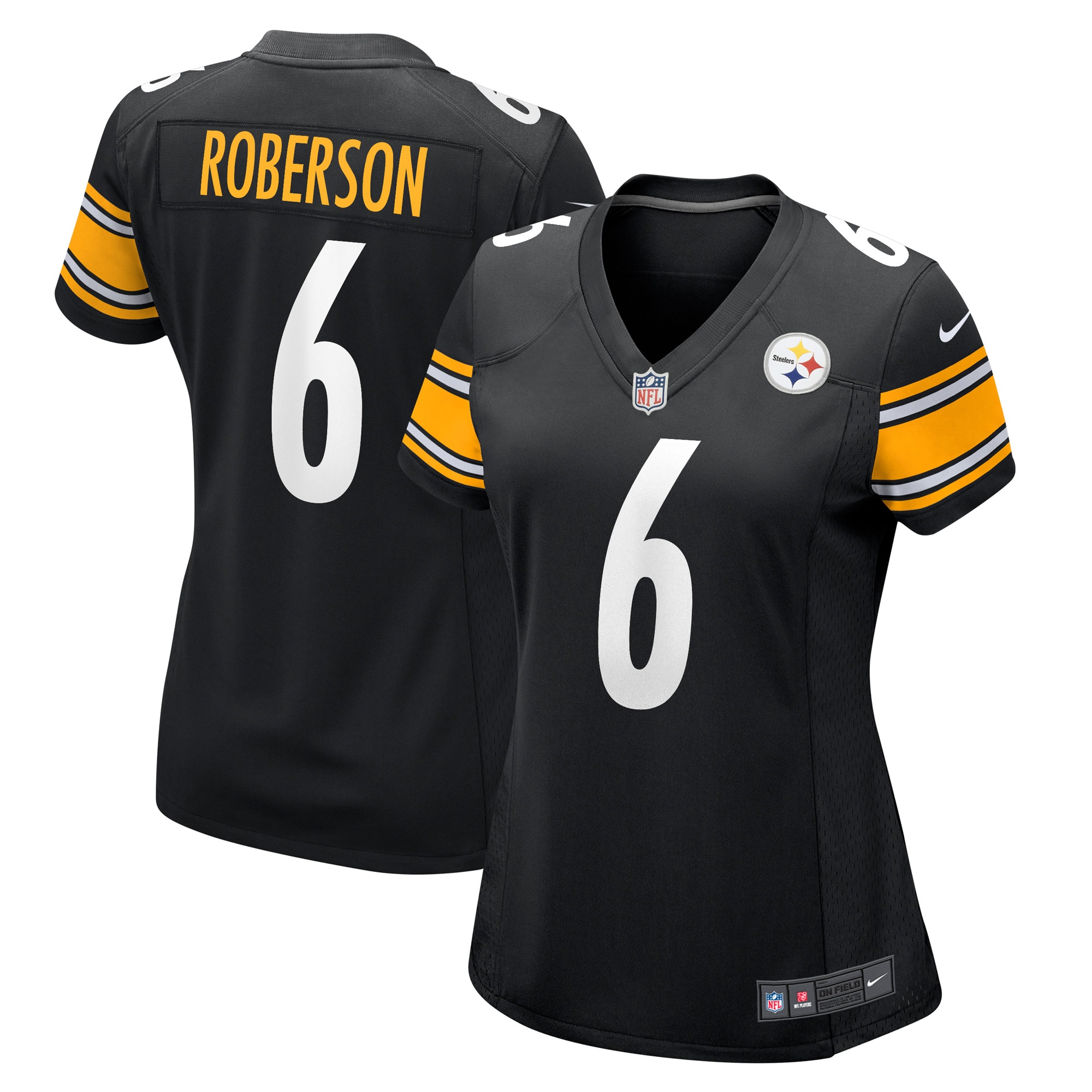 Jaquarii Roberson Pittsburgh Steelers Nike Women's Game Player Jersey - Black - vstockx