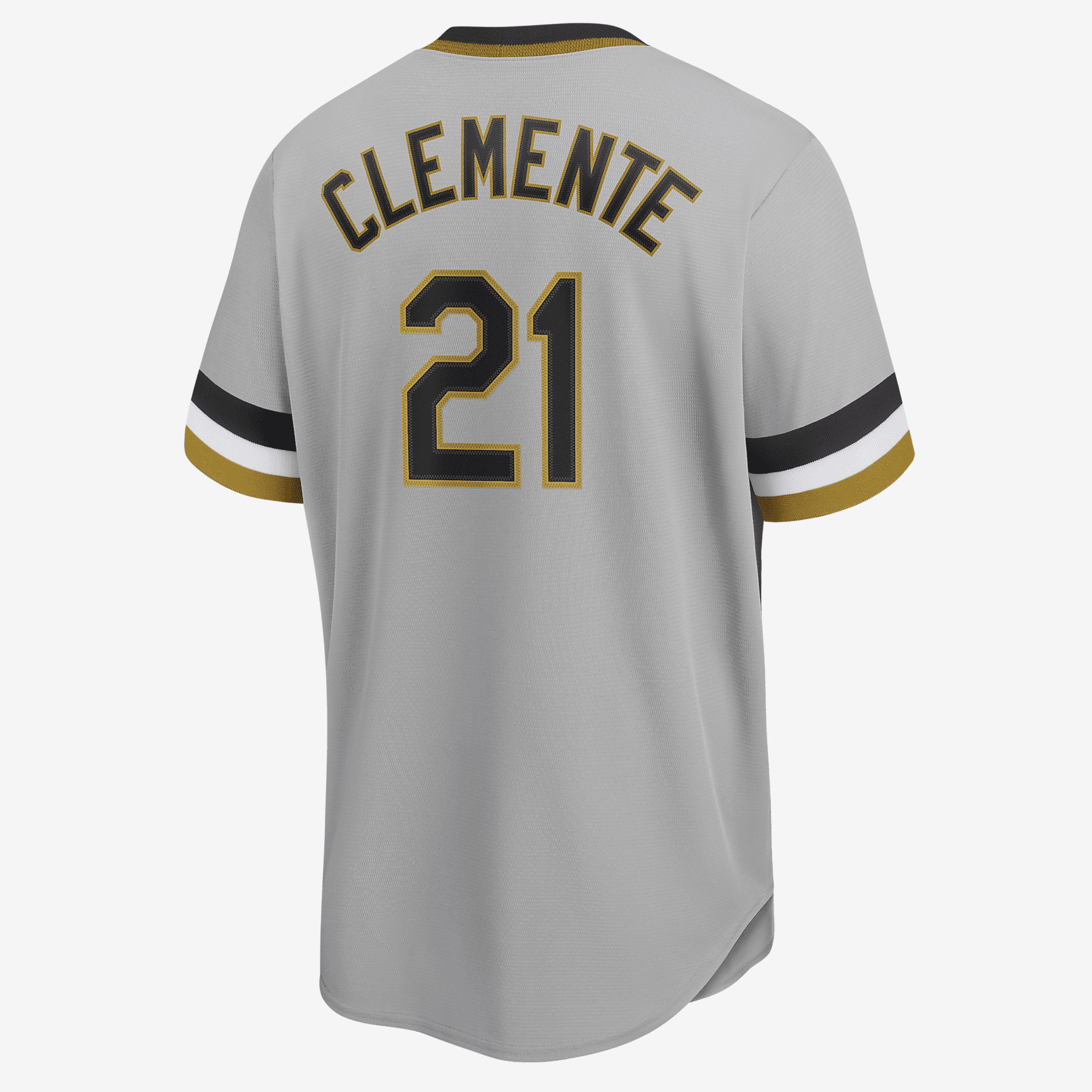 MLB Pittsburgh Pirates (Roberto Clemente) Men's Cooperstown Baseball Jersey - Base Grey - vstockx