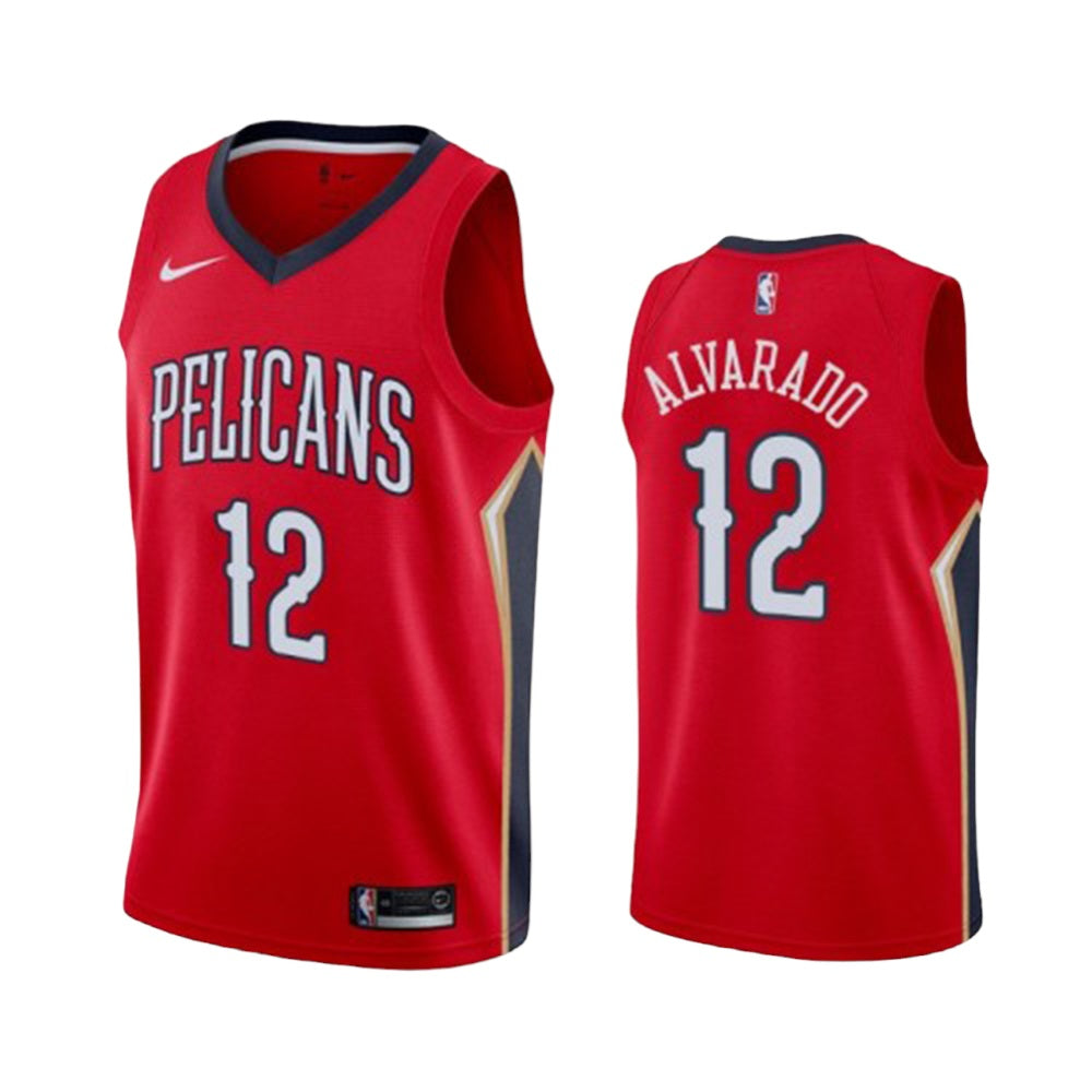 Youth New Orleans Pelicans Jose Alvarado Statement Edition Jersey - Red - vstockx