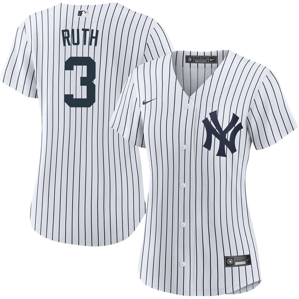 Women's New York Yankees Babe Ruth Replica Home Jersey - White - vstockx