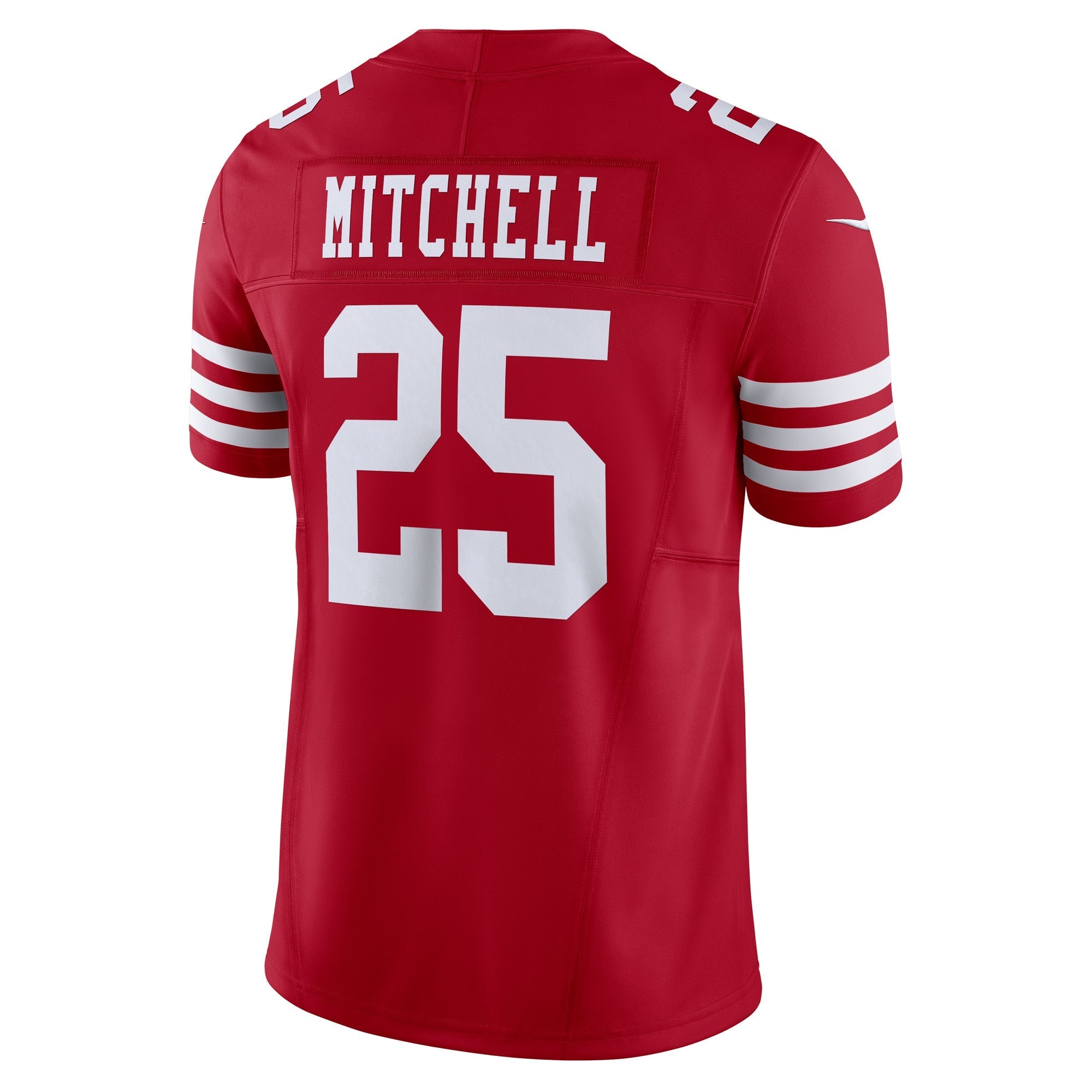 Men's Nike Elijah Mitchell Scarlet San Francisco 49ers Vapor F.U.S.E. Limited Jersey - vstockx