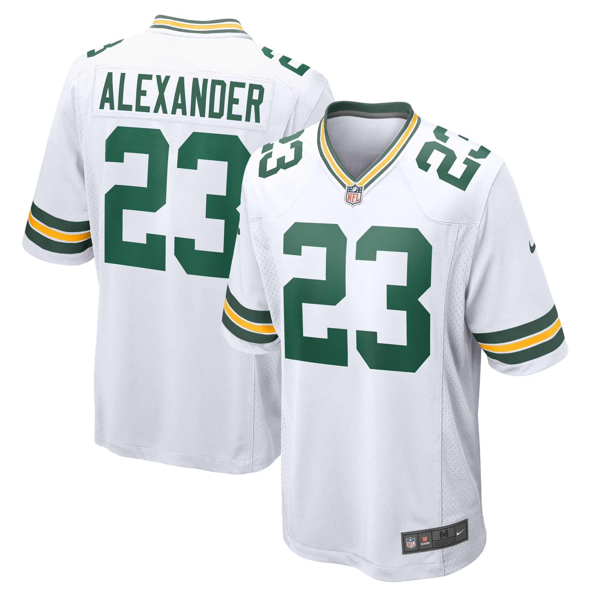 Men's Nike Jaire Alexander White Green Bay Packers Game Player Jersey - vstockx