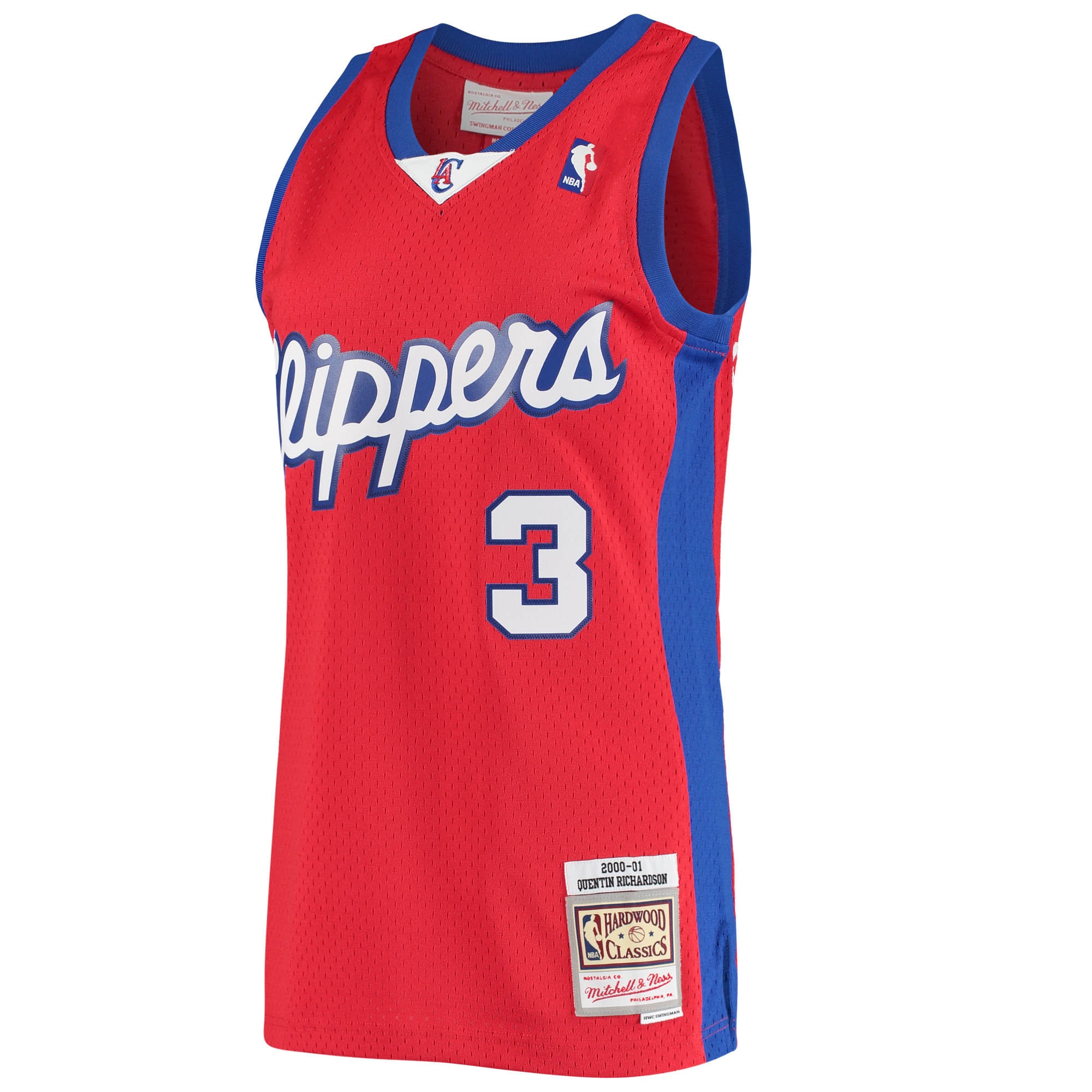 Quentin Richardson LA Clippers Mitchell & Ness Hardwood Classics Swingman Jersey - Red - vstockx