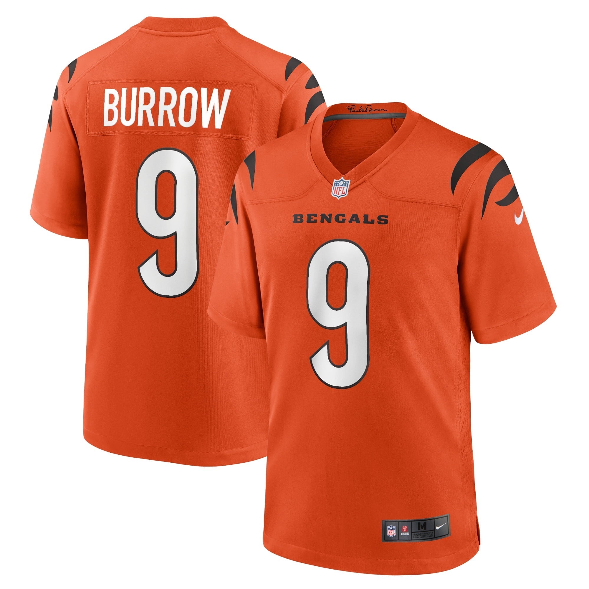 Men's Nike Joe Burrow Orange Cincinnati Bengals Alternate Game Jersey - vstockx