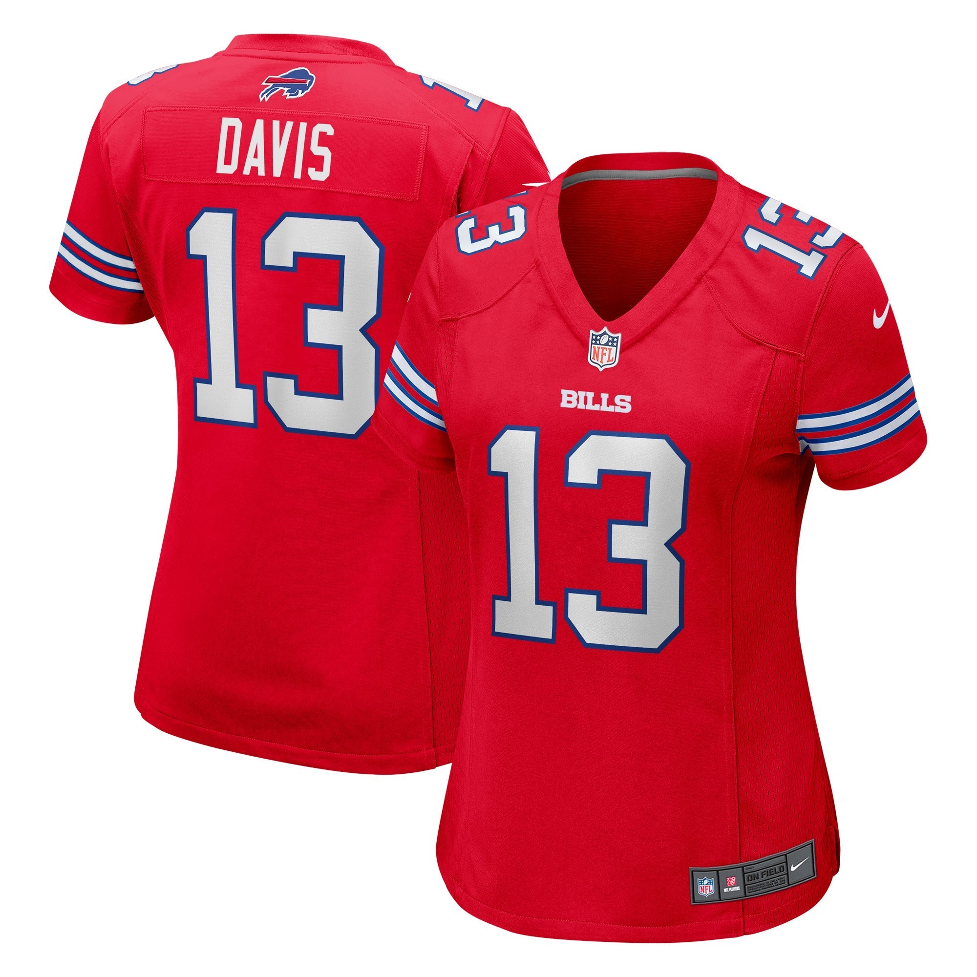Women's Nike Gabe Davis Red Buffalo Bills Alternate Game Jersey - vstockx