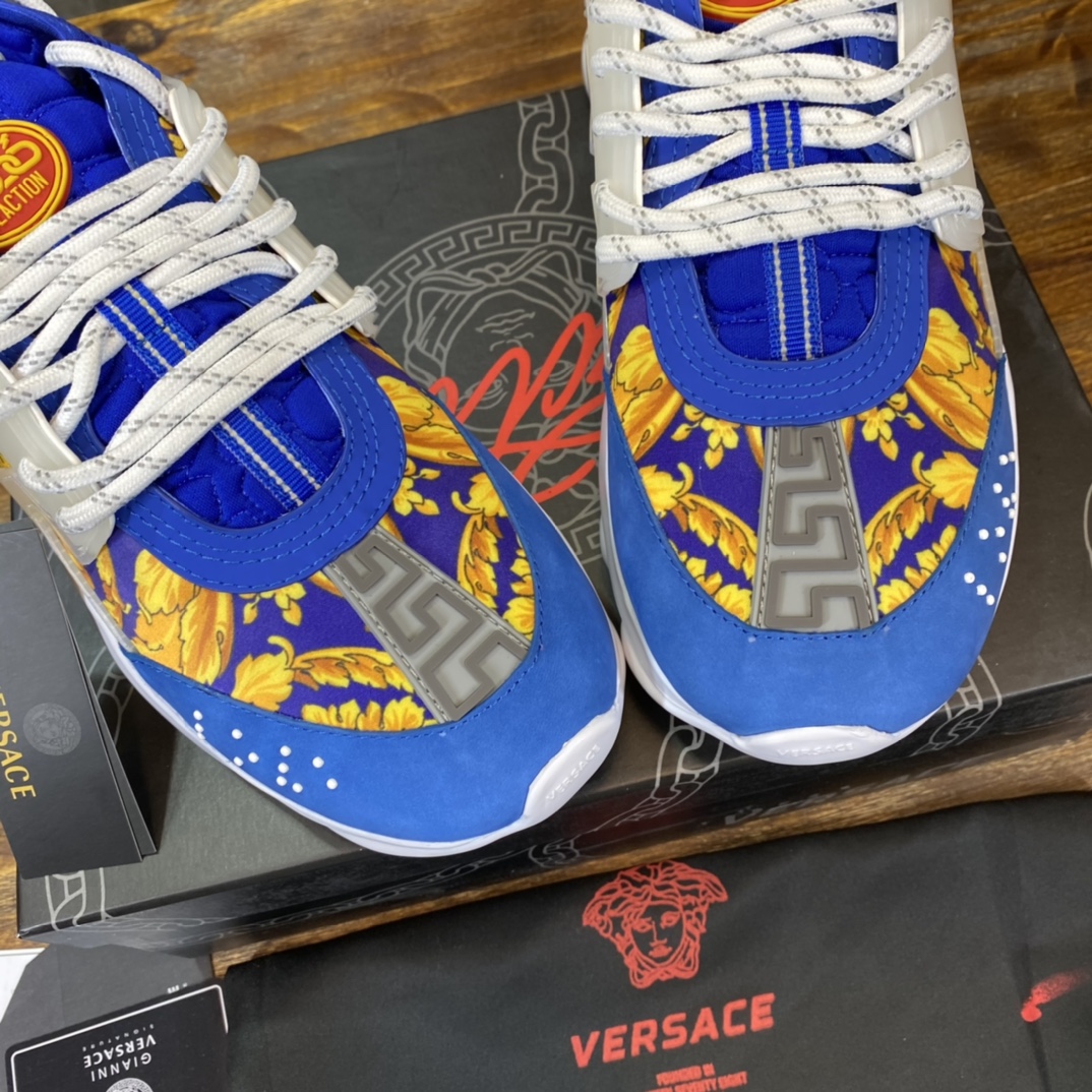 Versace Baroque Chain Reaction Bluette Gold - vstockx