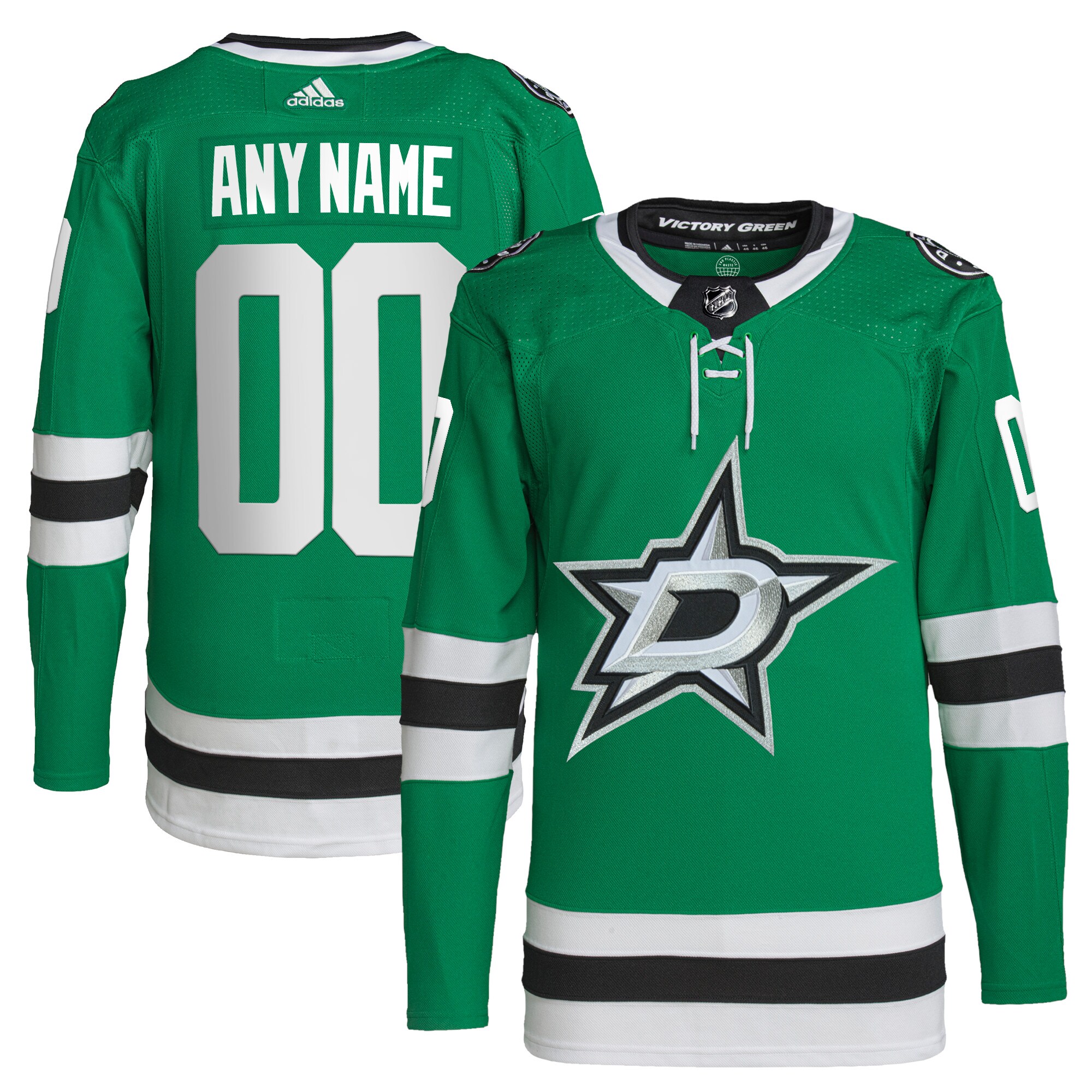 Dallas Stars adidas Home Primegreen Authentic Pro Custom Jersey - Green - vstockx