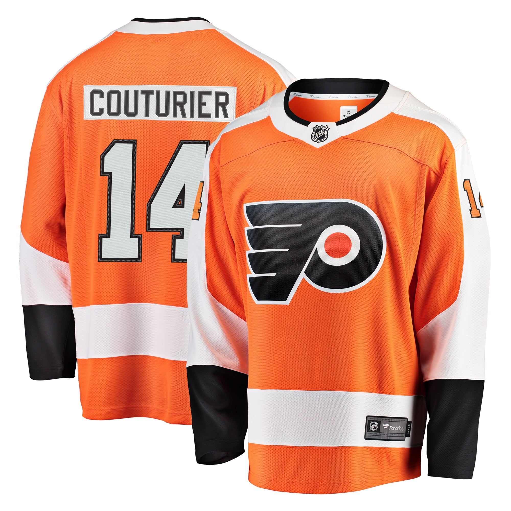 Men's Fanatics Branded Sean Couturier Orange Philadelphia Flyers Breakaway Jersey - vstockx
