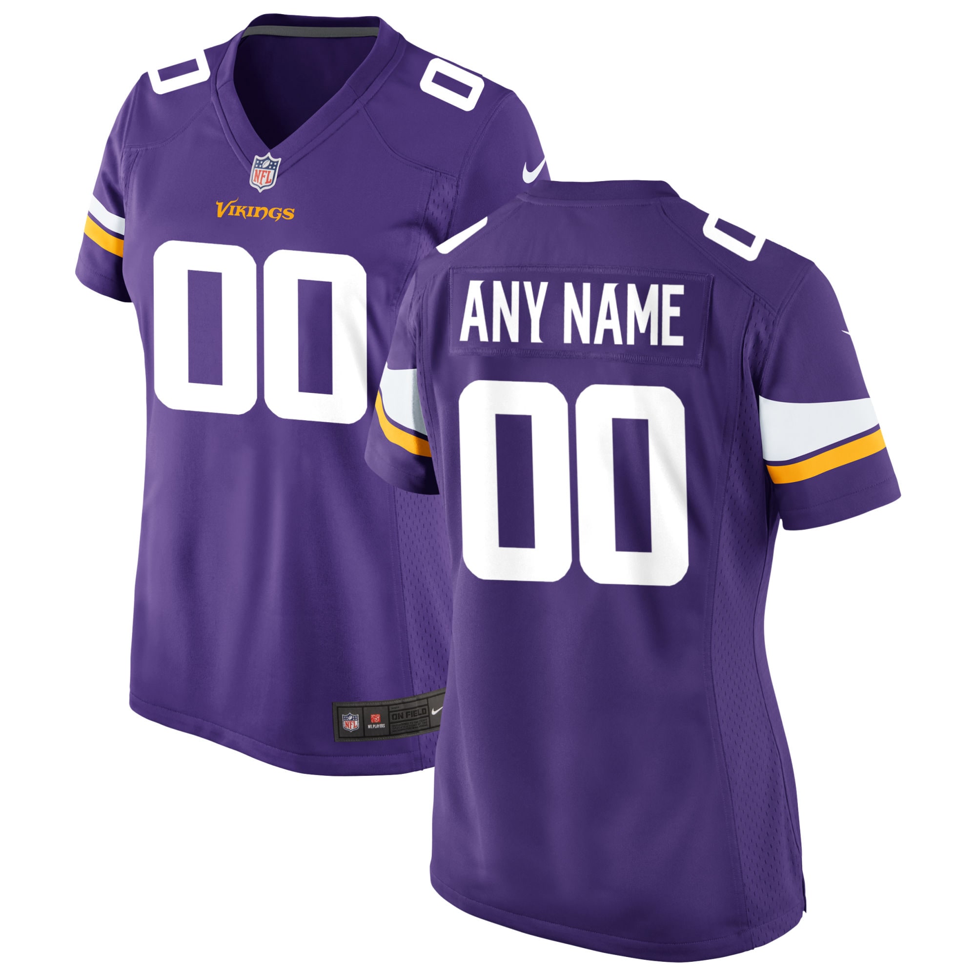 Minnesota Vikings Nike Women's Custom Game Jersey - Purple - vstockx