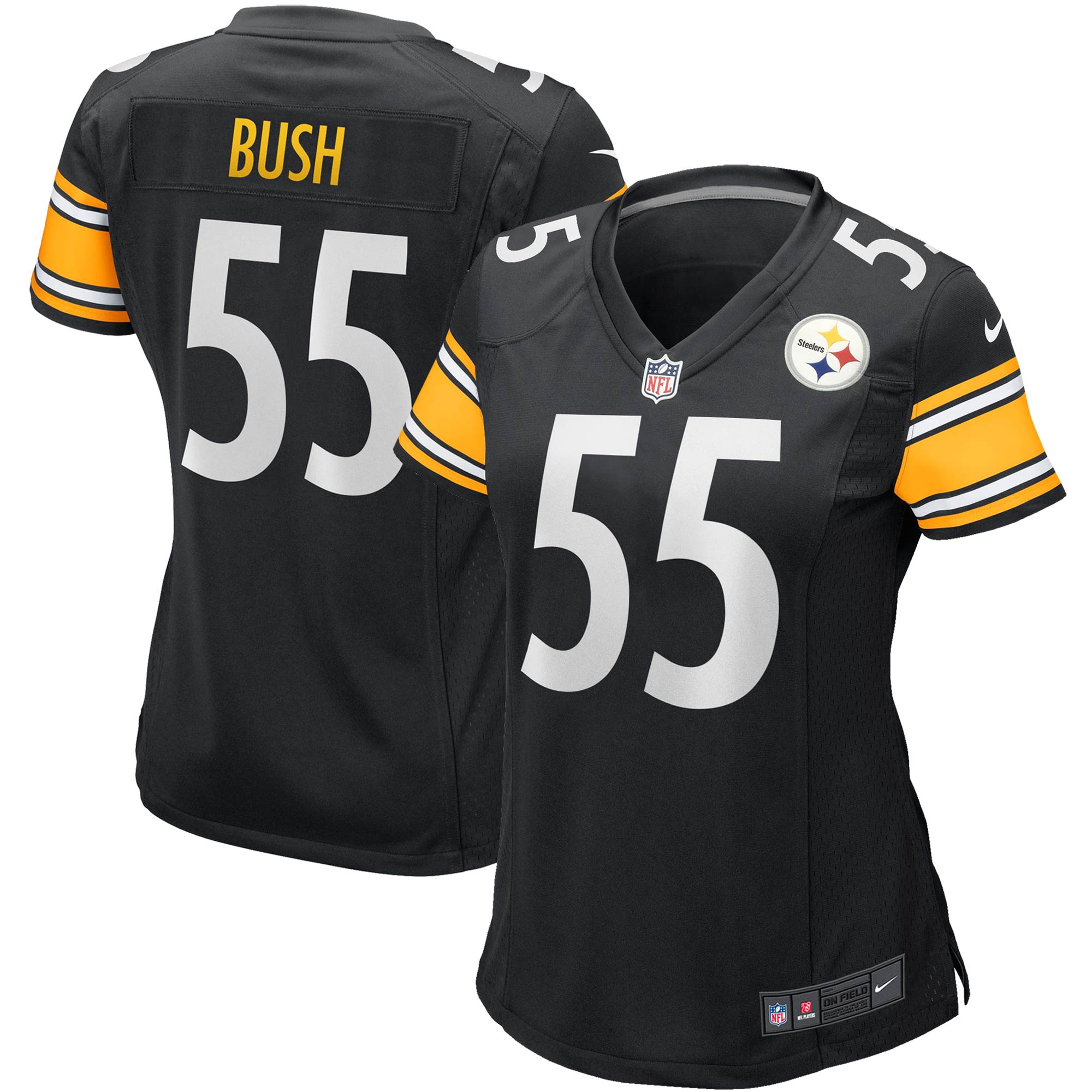 Devin Bush Pittsburgh Steelers Nike Women's Player Jersey - Black - vstockx