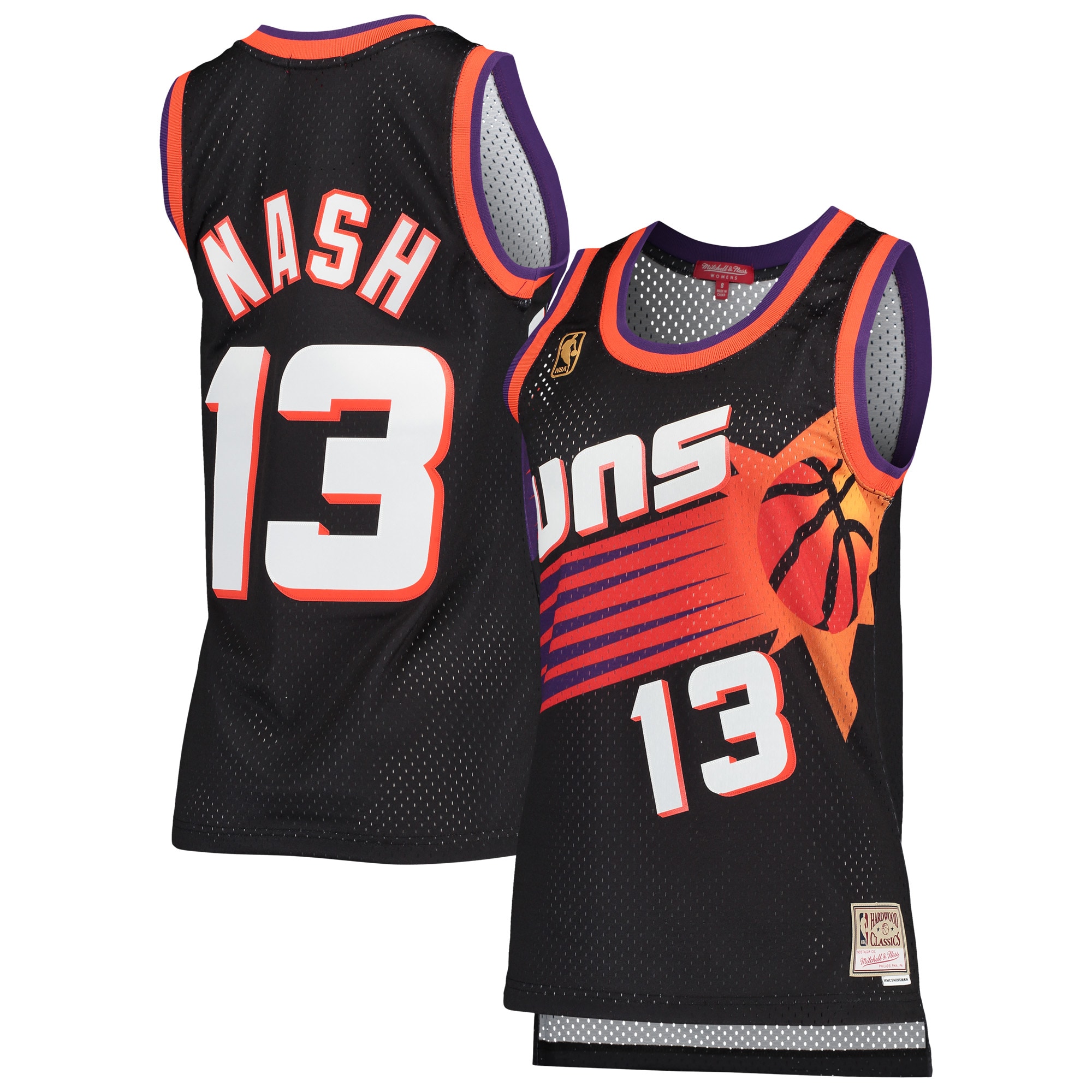 Steve Nash Phoenix Suns Mitchell & Ness Women's Hardwood Classics Swingman Jersey - Black - vstockx