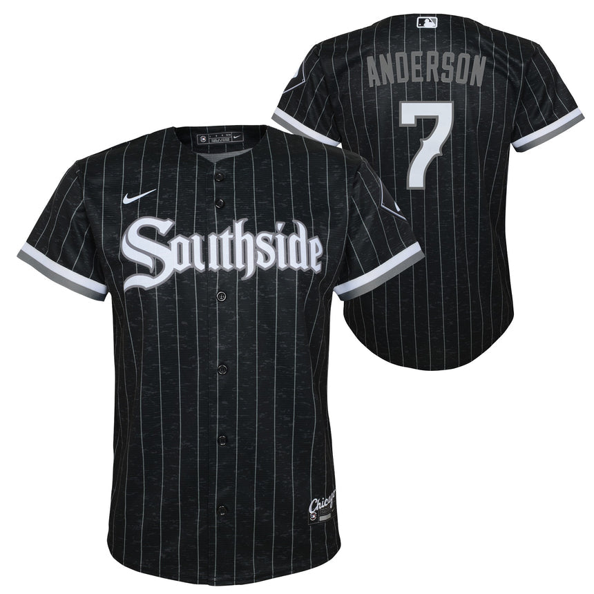 Tim Anderson Chicago White Sox Child Black City Connect Replica Jersey - vstockx