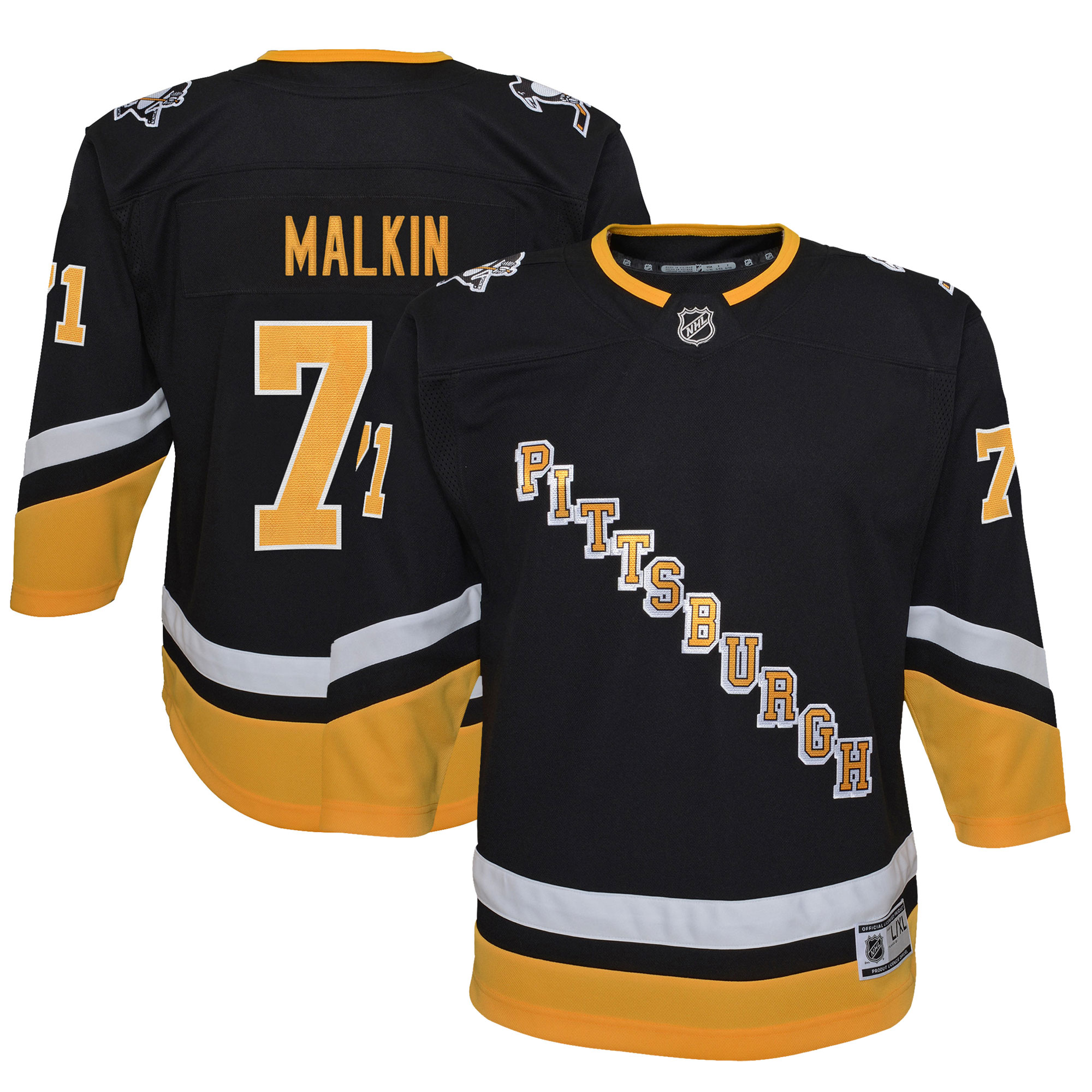 Evgeni Malkin Pittsburgh Penguins Youth 2021/22 Alternate Premier Player Jersey - Black - vstockx