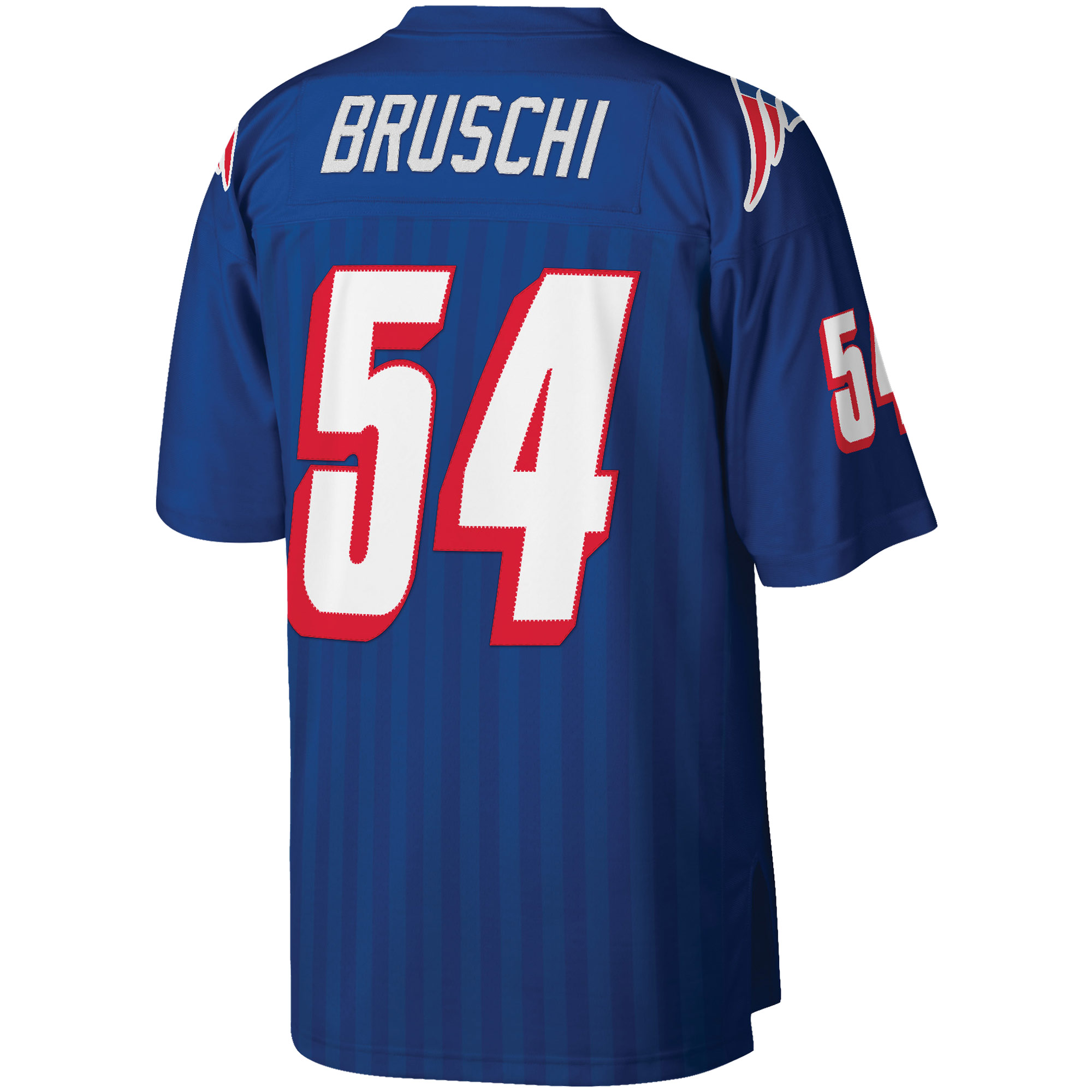 Tedy Bruschi New England Patriots Mitchell & Ness Big & Tall 1996 Retired Player Replica Jersey - Royal - vstockx