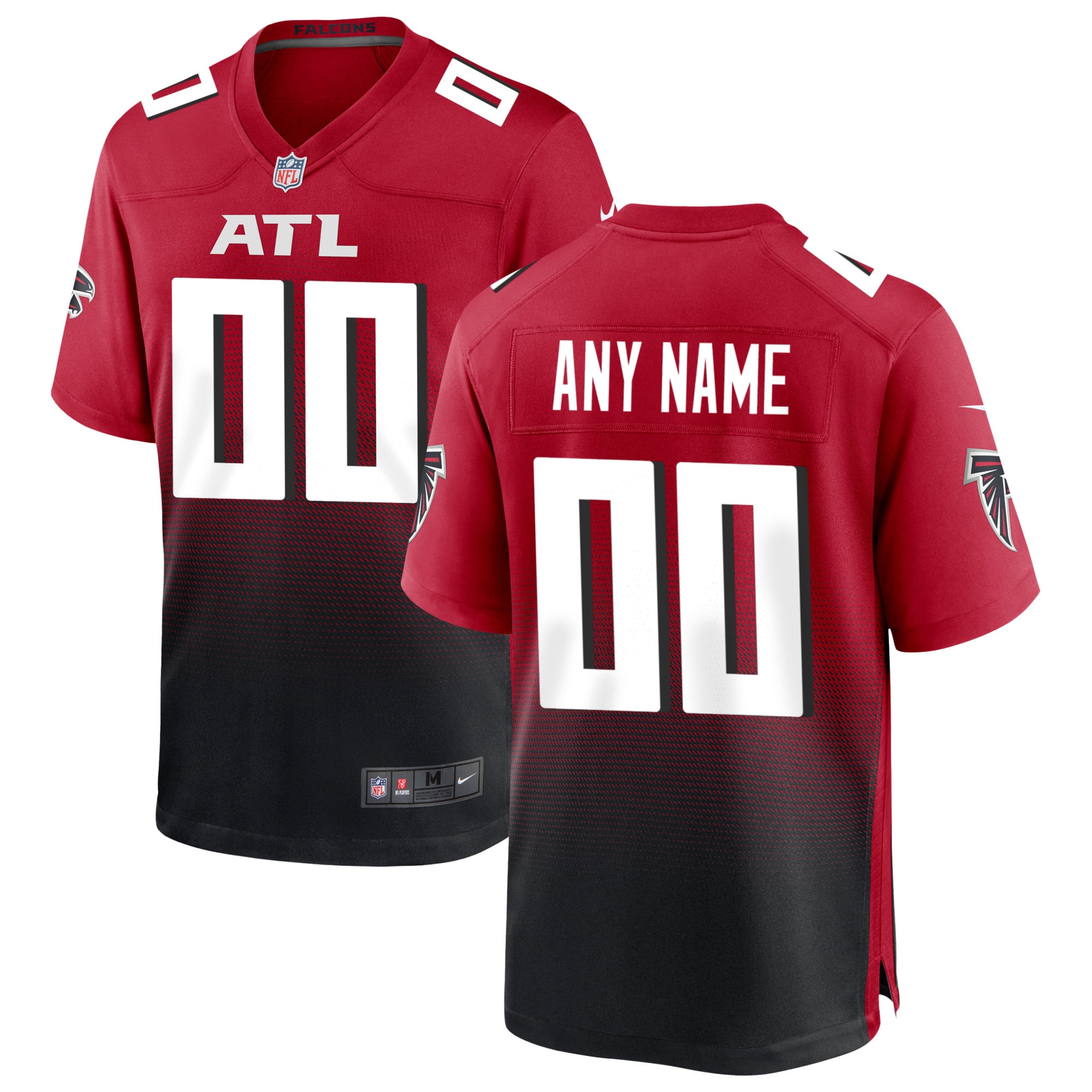 Atlanta Falcons Nike Alternate Custom Game Jersey - Red - vstockx