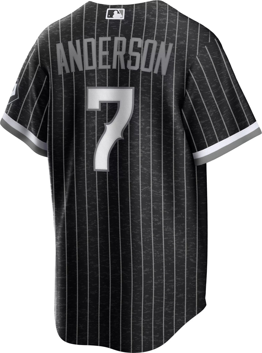 Men's Tim Anderson Chicago White Sox Black City Connect Premium Stitch Replica Jersey - vstockx