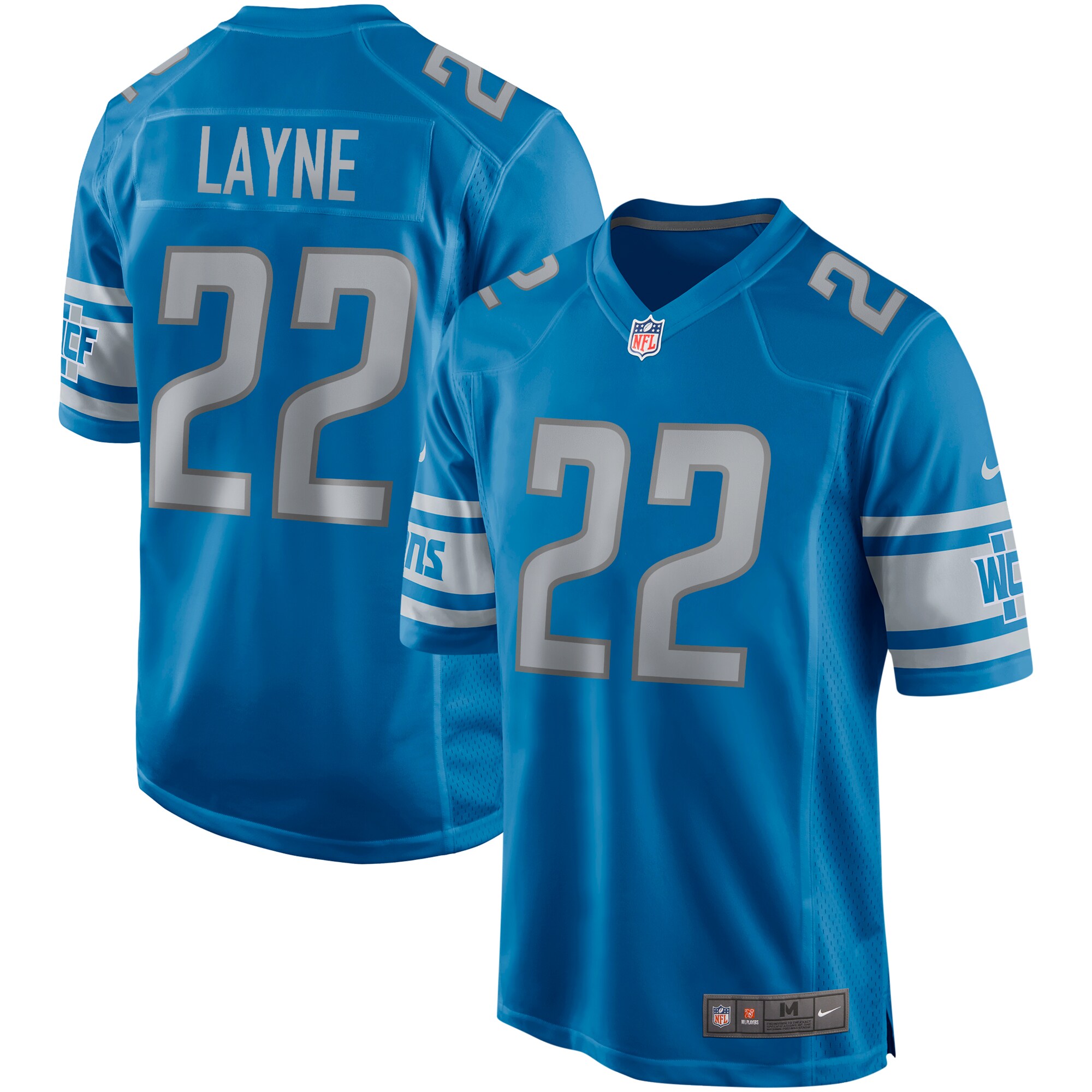 Bobby Layne Detroit Lions Nike Game Retired Player Jersey - Blue - vstockx