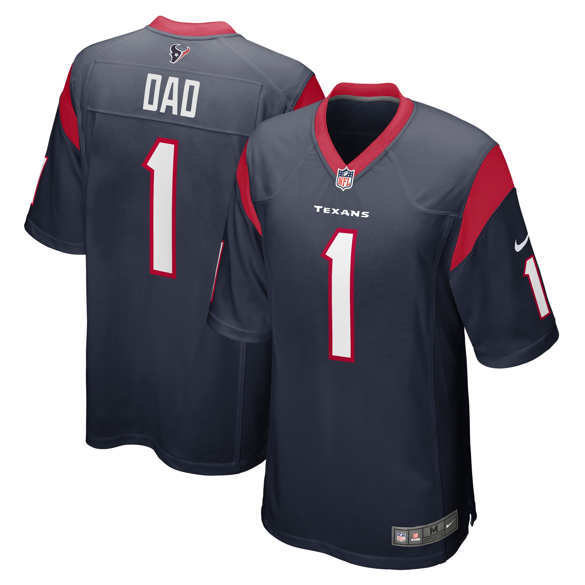Number 1 Dad Houston Texans Nike Game Jersey - Navy - vstockx