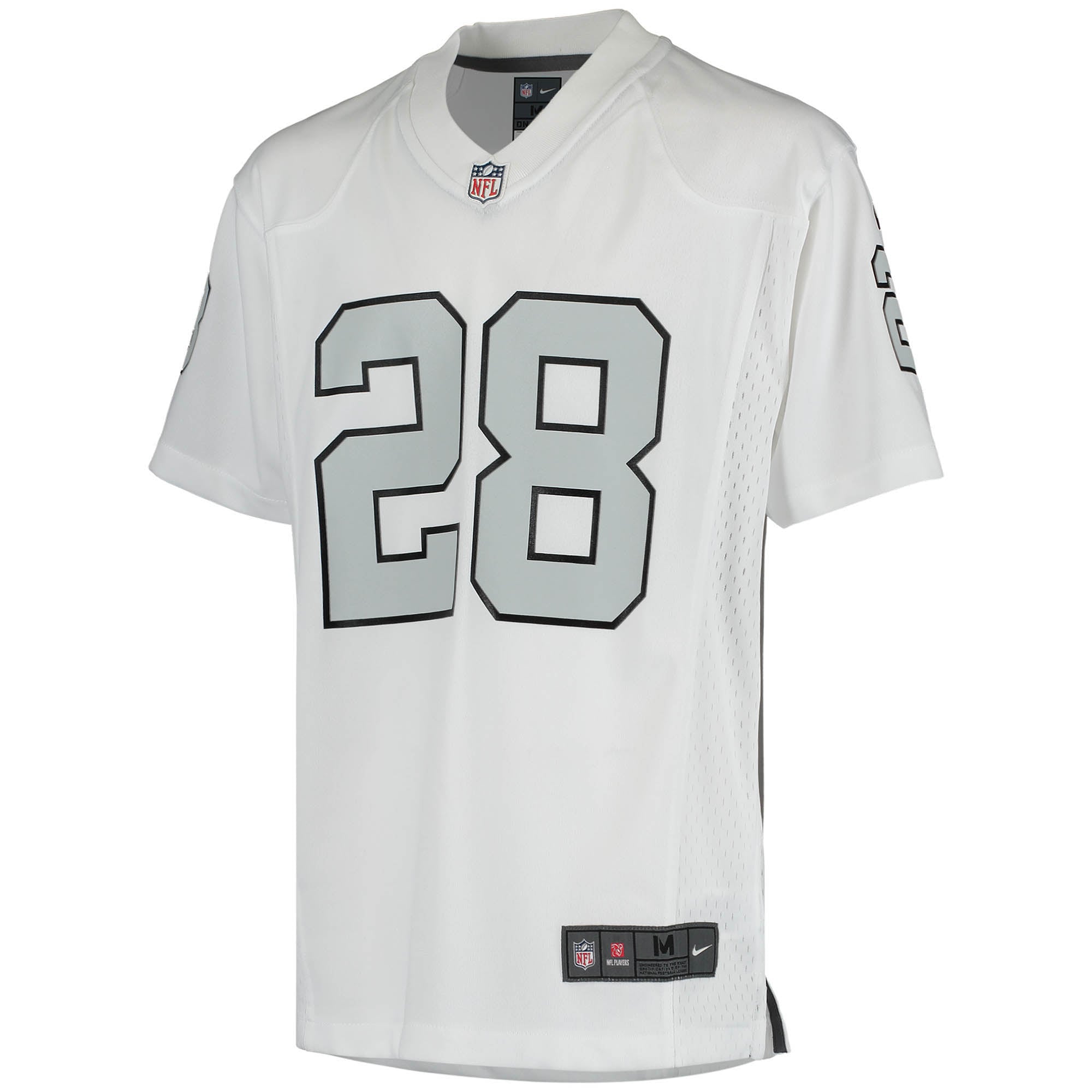Josh Jacobs Las Vegas Raiders Nike Youth Color Rush Game Jersey - White - vstockx