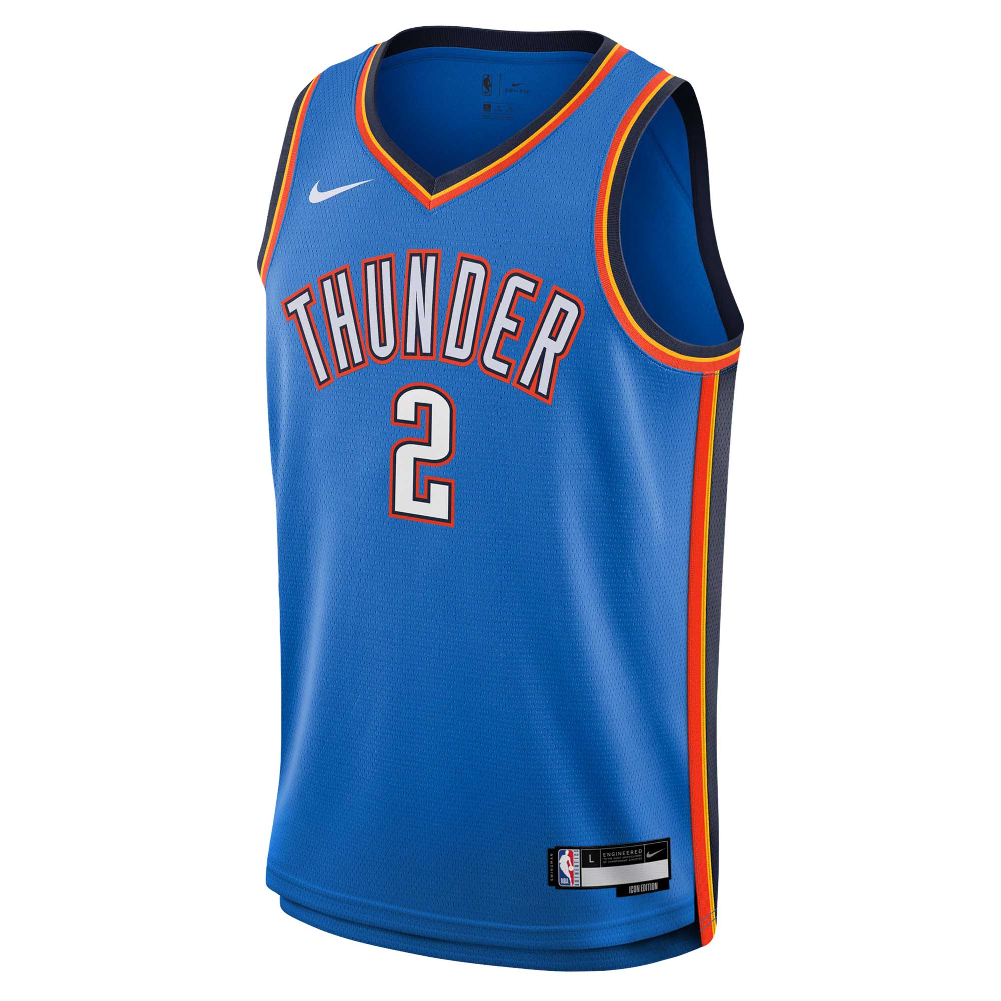 Shai Gilgeous-Alexander Oklahoma City Thunder Nike Youth Swingman Jersey - Icon Edition - Blue - vstockx